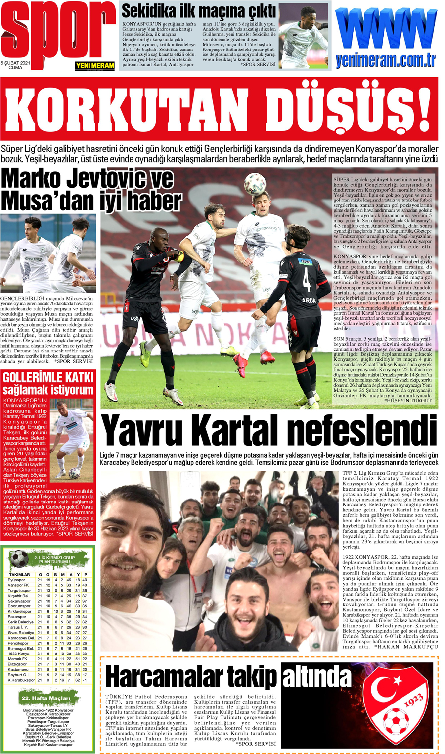 5 Şubat 2021 Yeni Meram Gazetesi