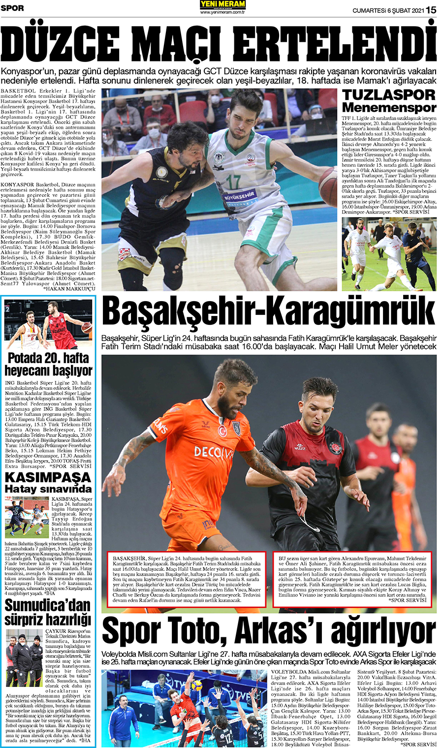 6 Şubat 2021 Yeni Meram Gazetesi