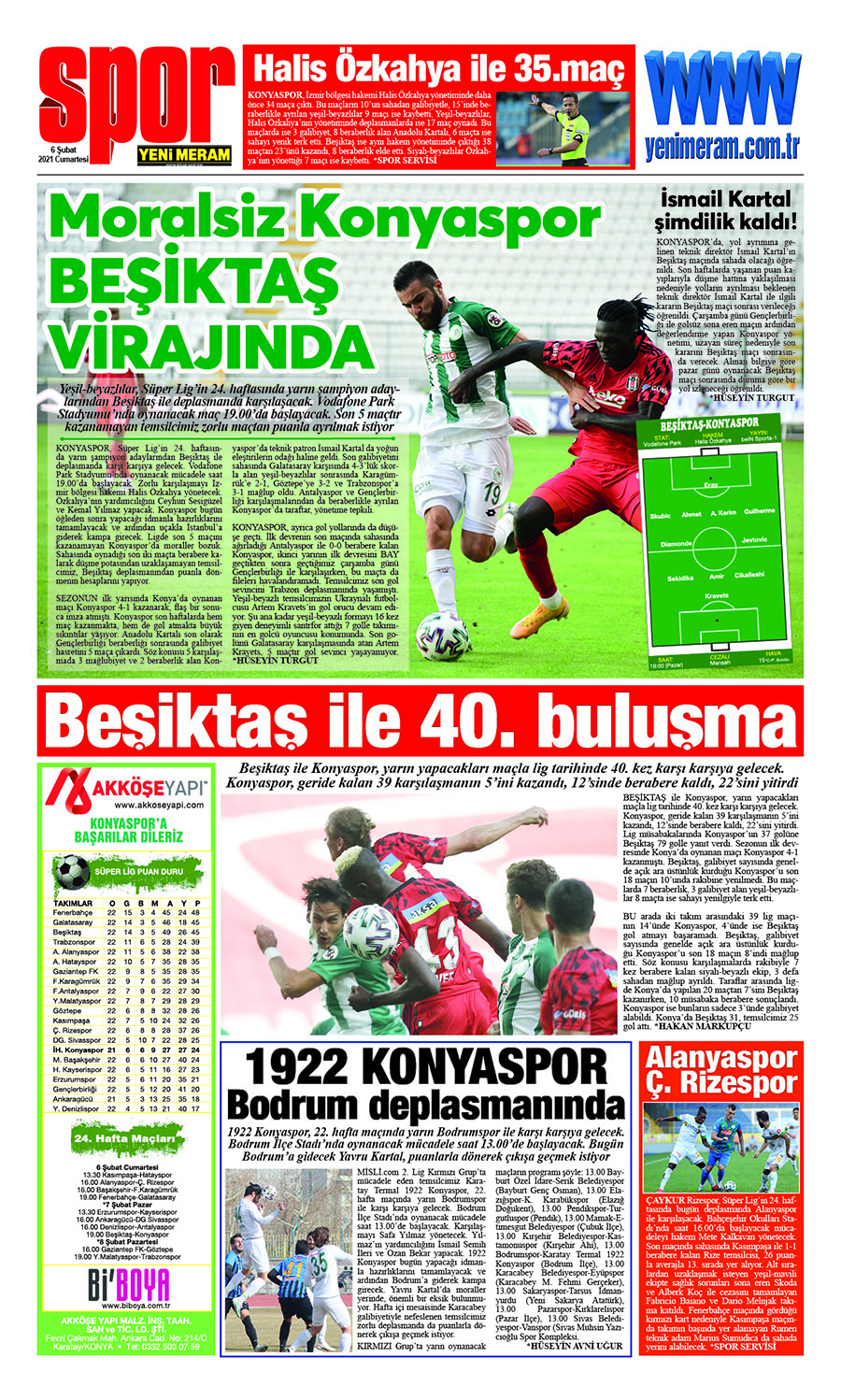 6 Şubat 2021 Yeni Meram Gazetesi