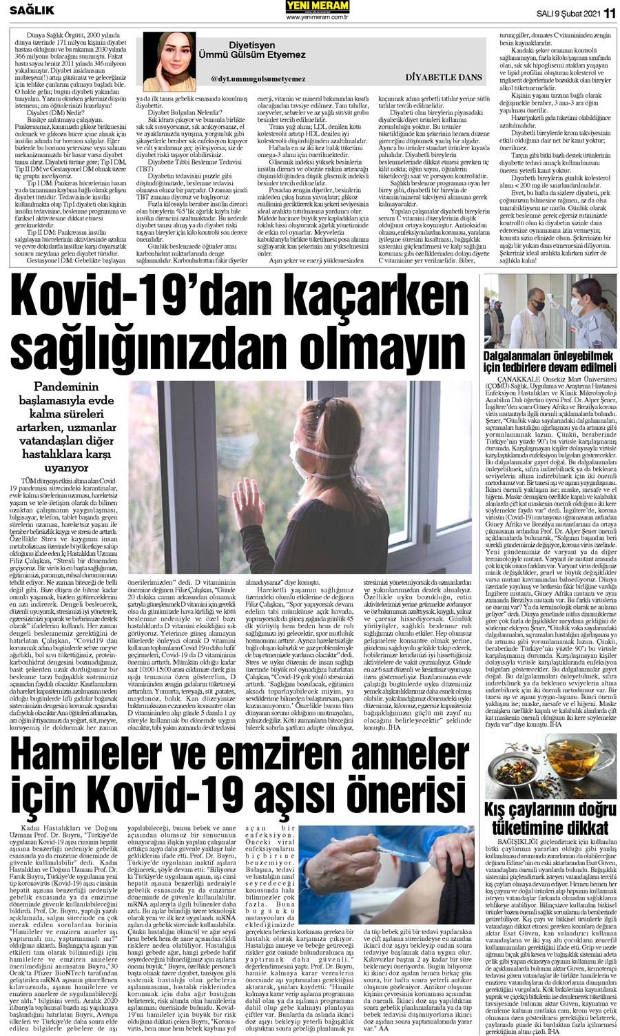 9 Şubat 2021 Yeni Meram Gazetesi