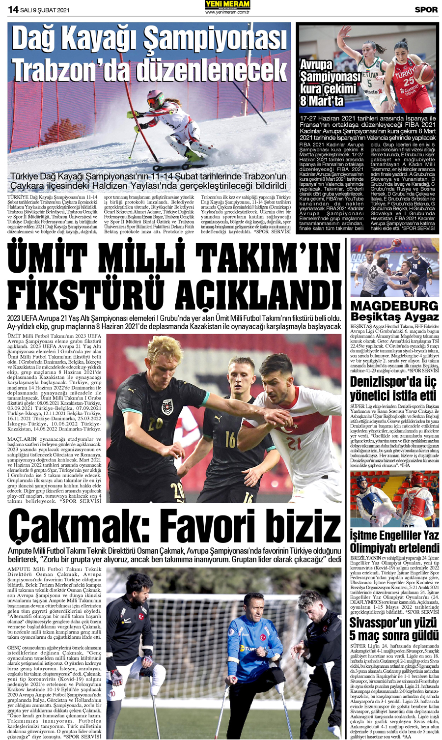 9 Şubat 2021 Yeni Meram Gazetesi