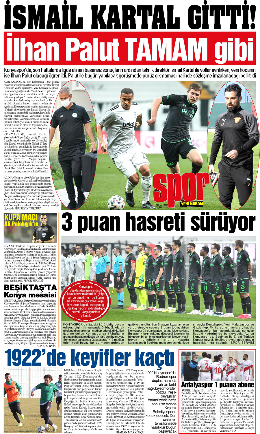 9 Şubat 2021 Yeni Meram Gazetesi