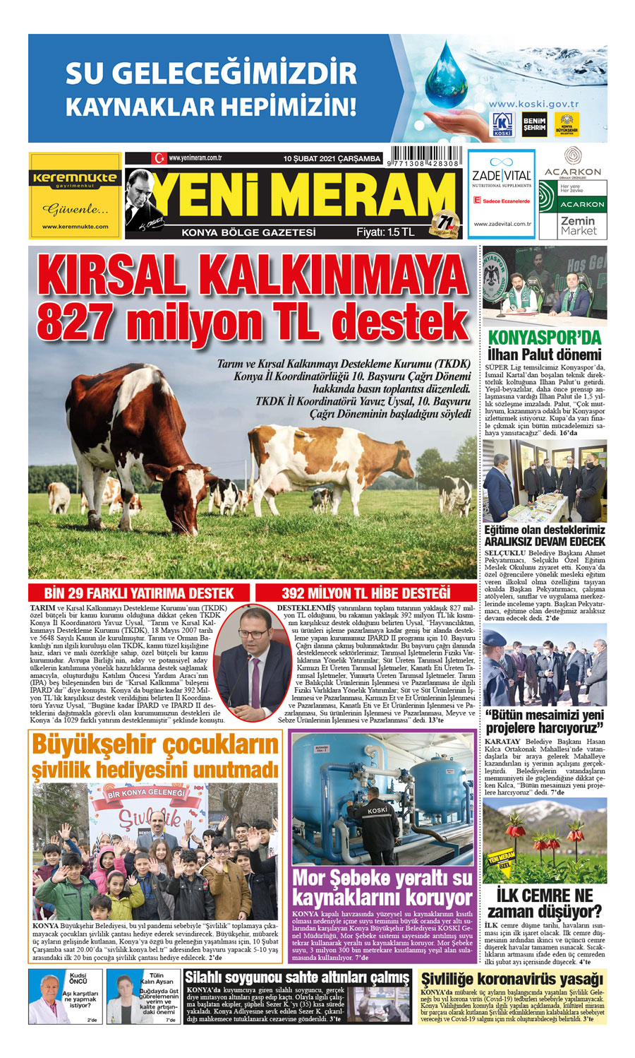 10 Şubat 2021 Yeni Meram Gazetesi