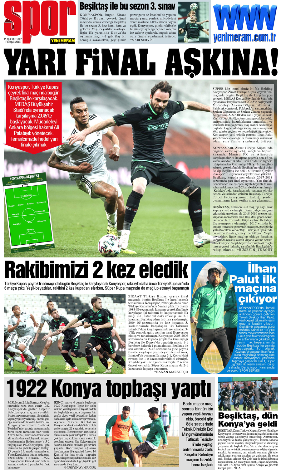 11 Şubat 2021 Yeni Meram Gazetesi