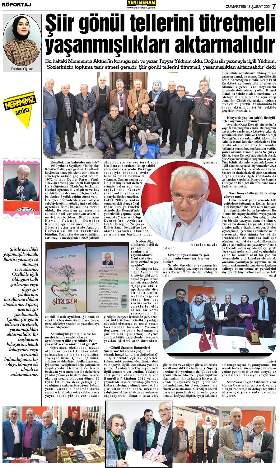 13 Şubat 2021 Yeni Meram Gazetesi