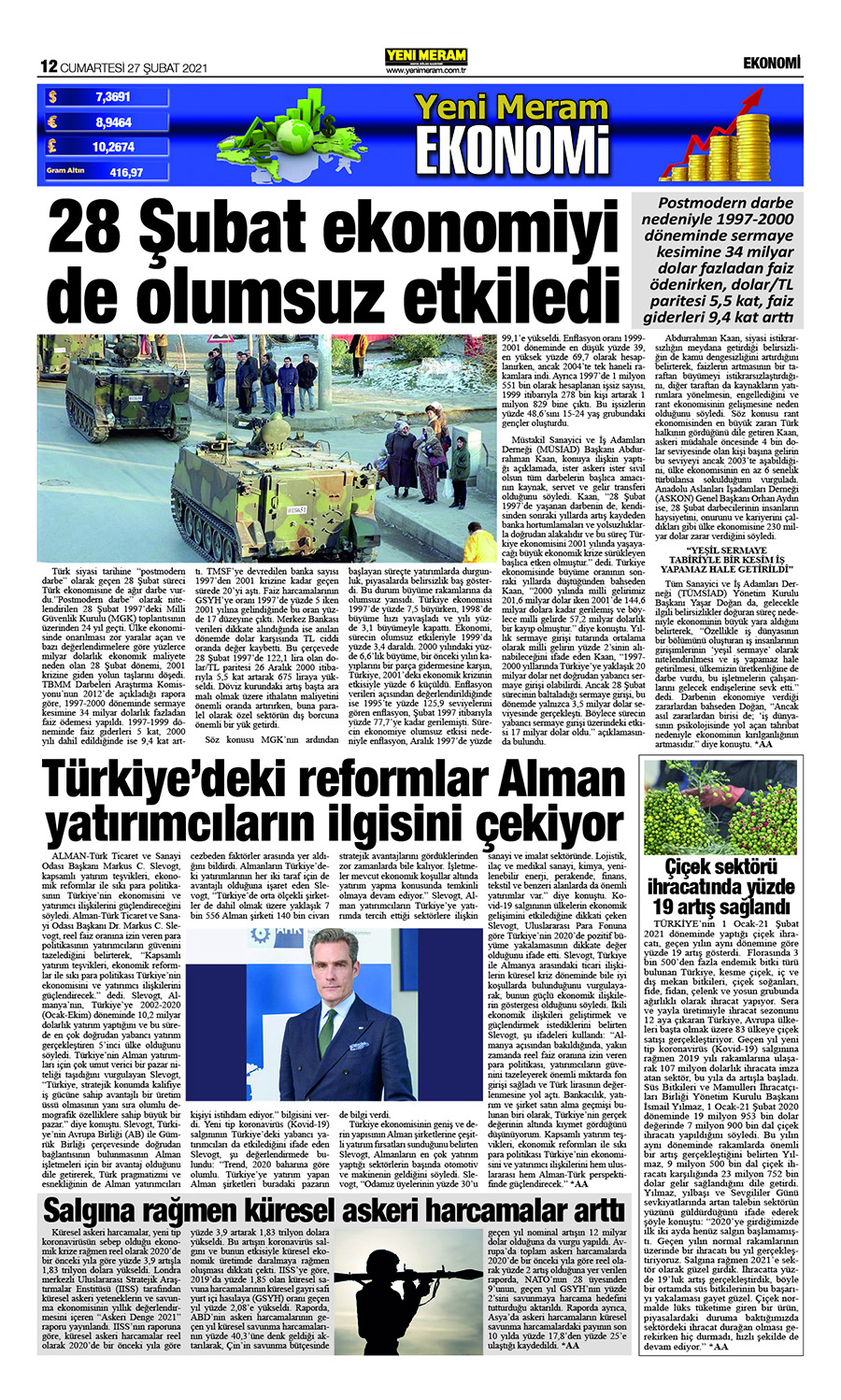 27 Şubat 2021 Yeni Meram Gazetesi