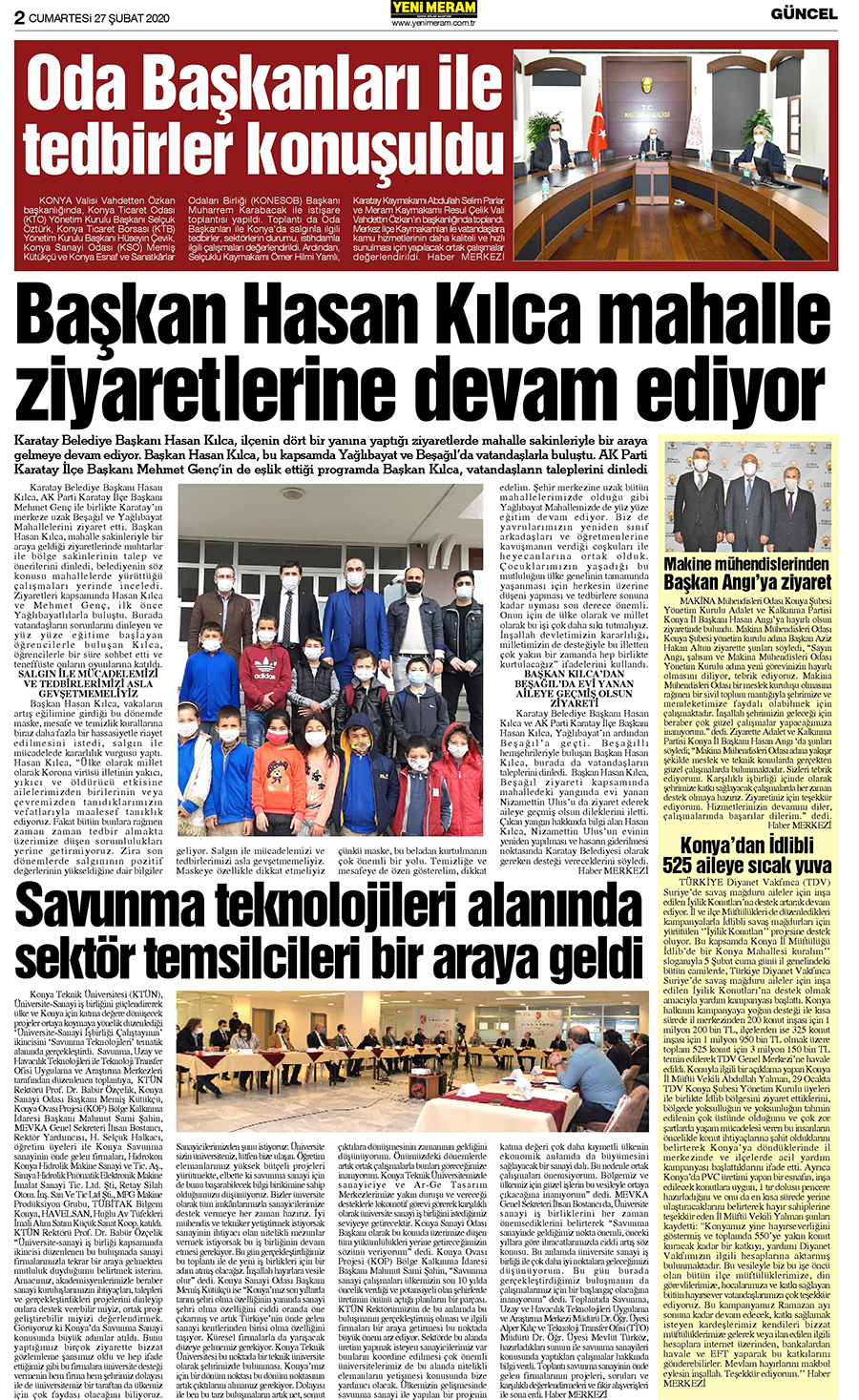 27 Şubat 2021 Yeni Meram Gazetesi