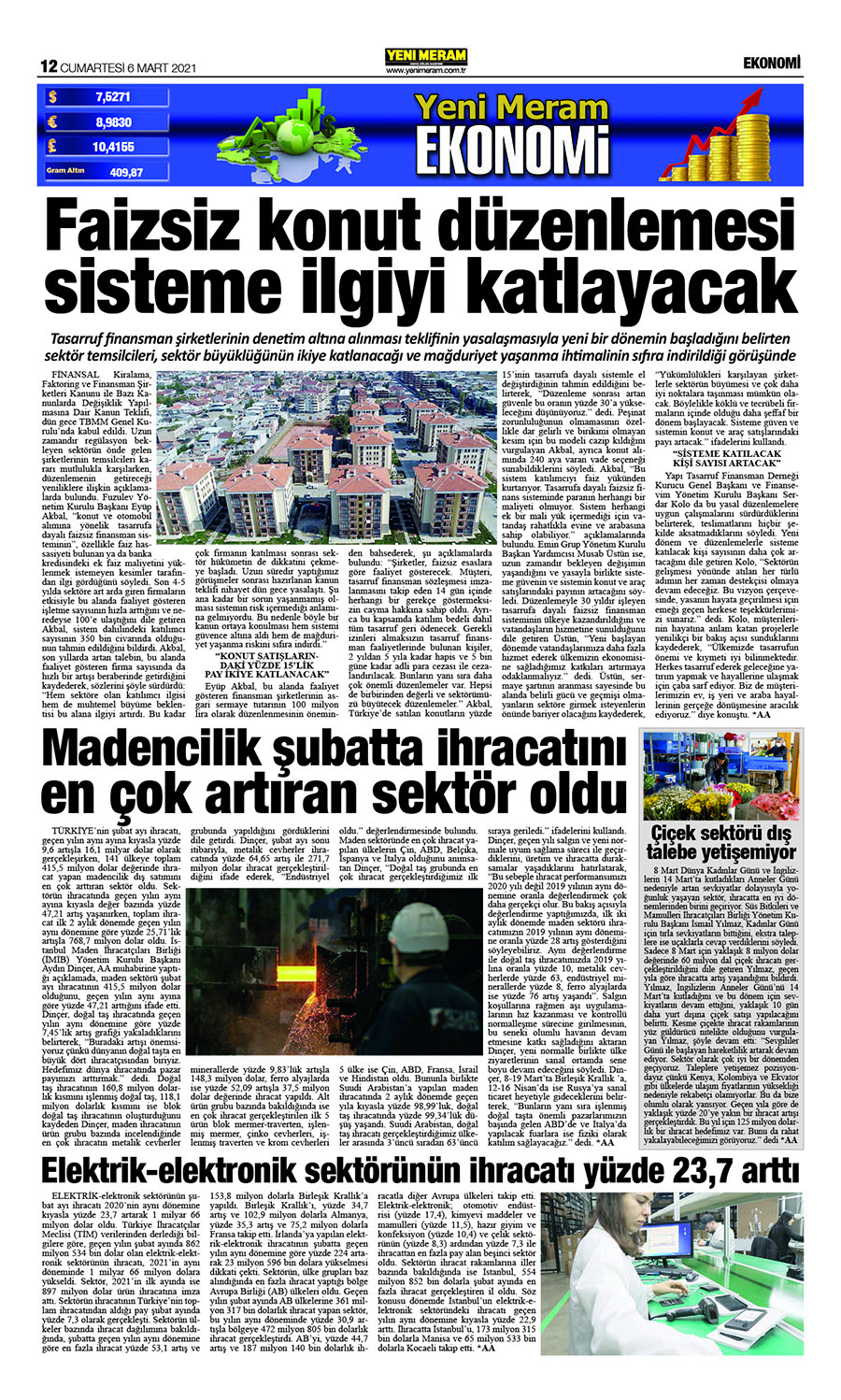 6 Mart 2021 Yeni Meram Gazetesi