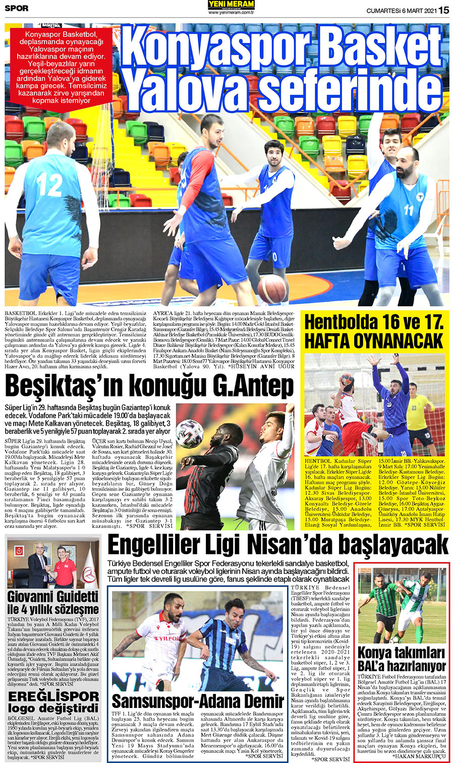 6 Mart 2021 Yeni Meram Gazetesi