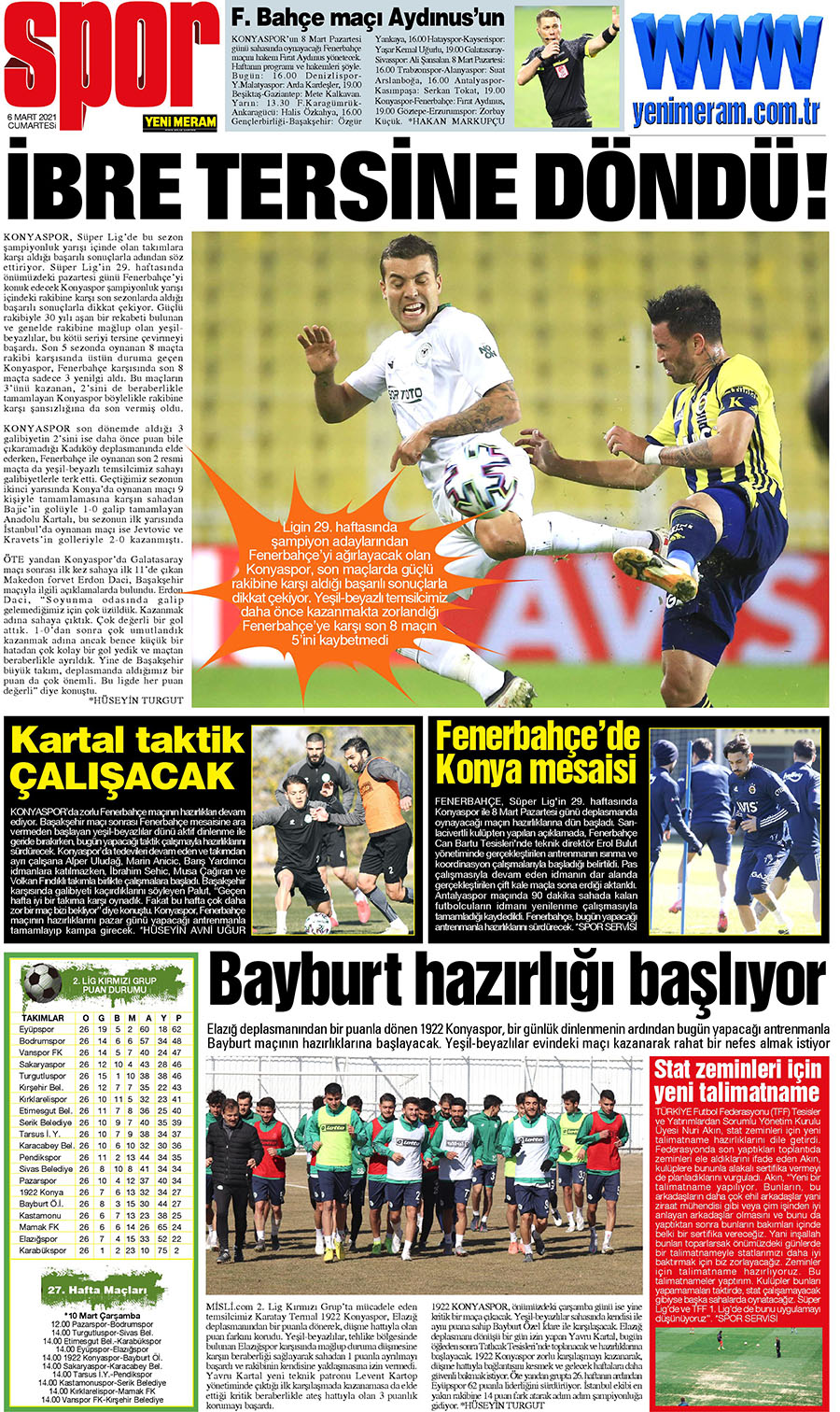 6 Mart 2021 Yeni Meram Gazetesi