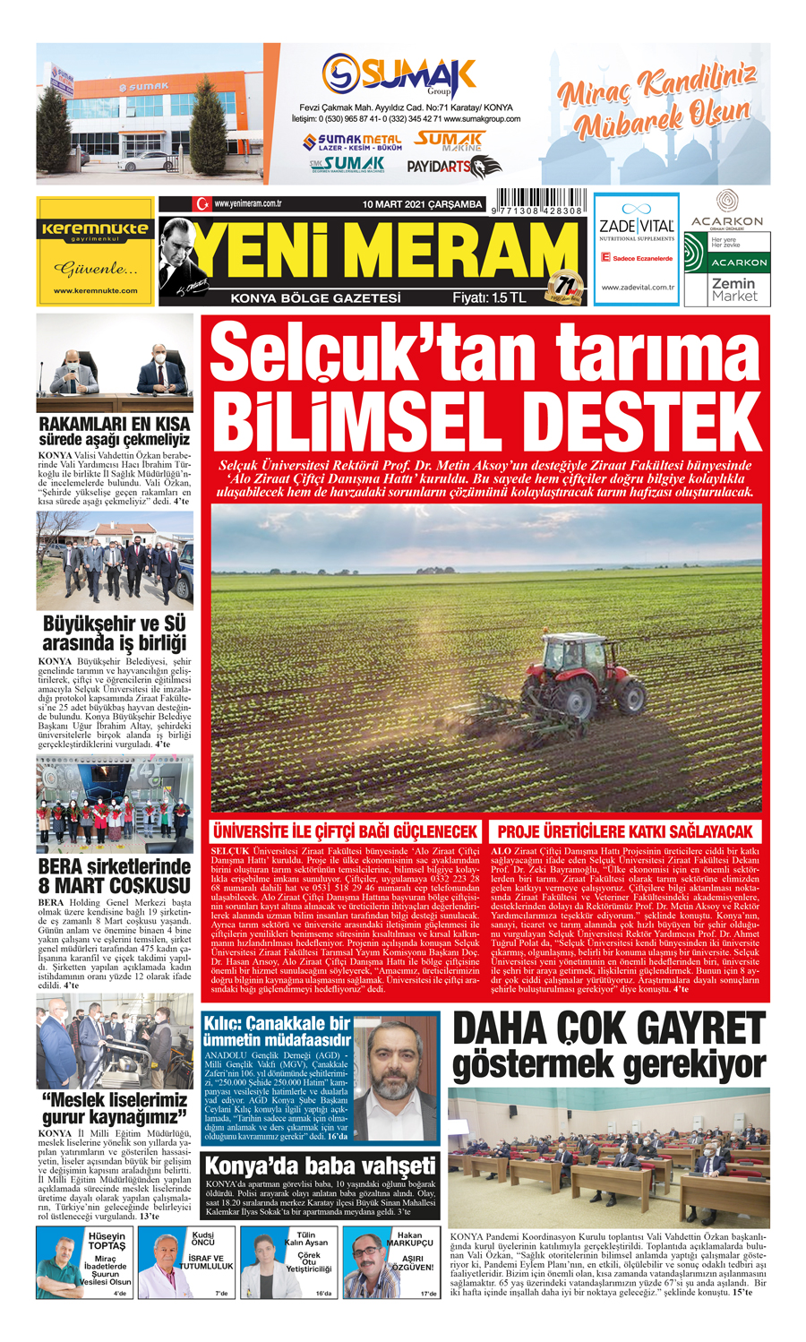 10 Mart 2021 Yeni Meram Gazetesi