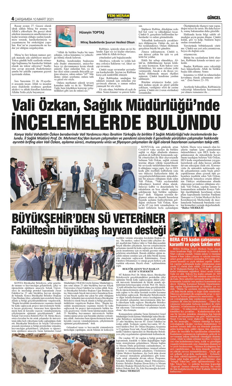 10 Mart 2021 Yeni Meram Gazetesi