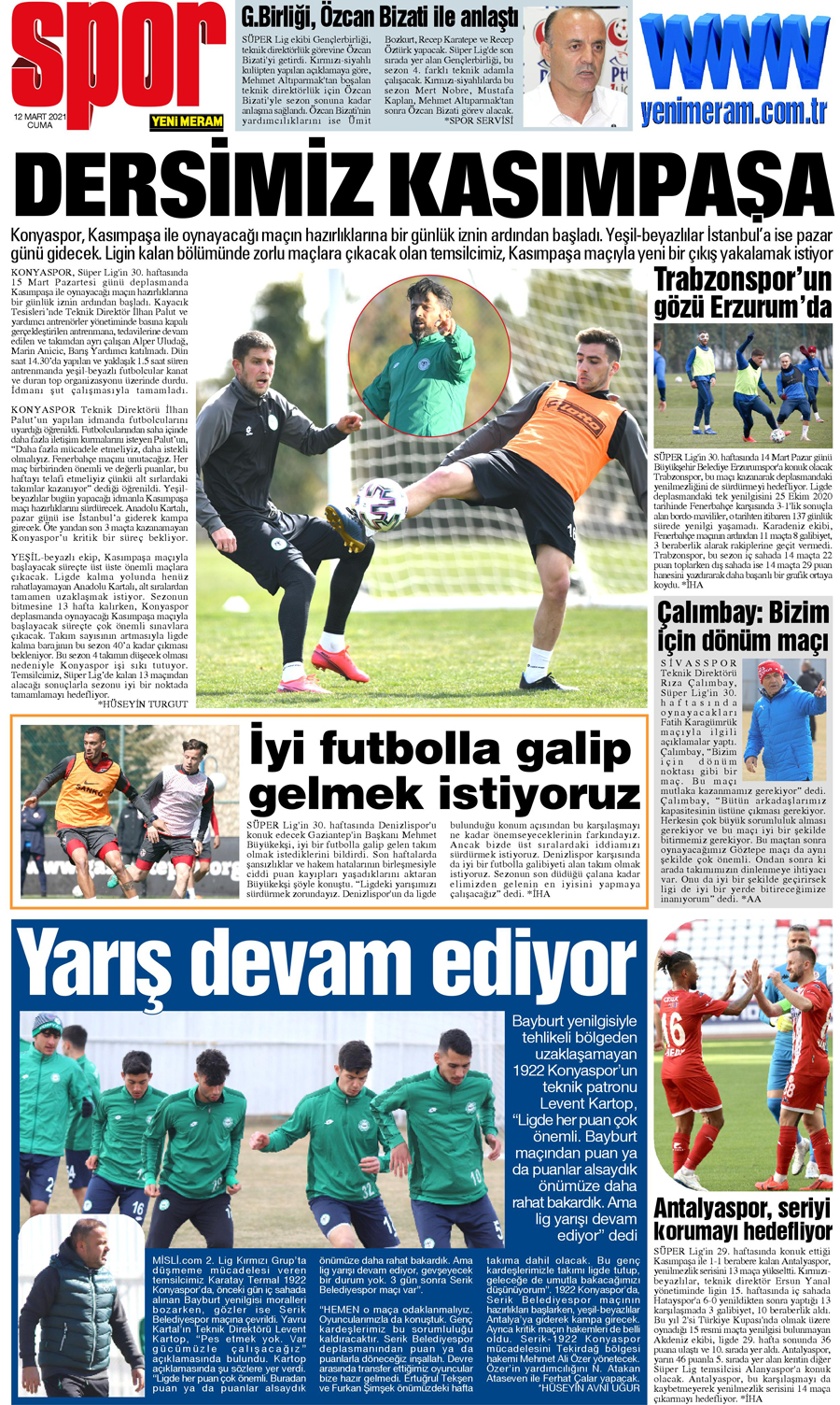 12 Mart 2021 Yeni Meram Gazetesi