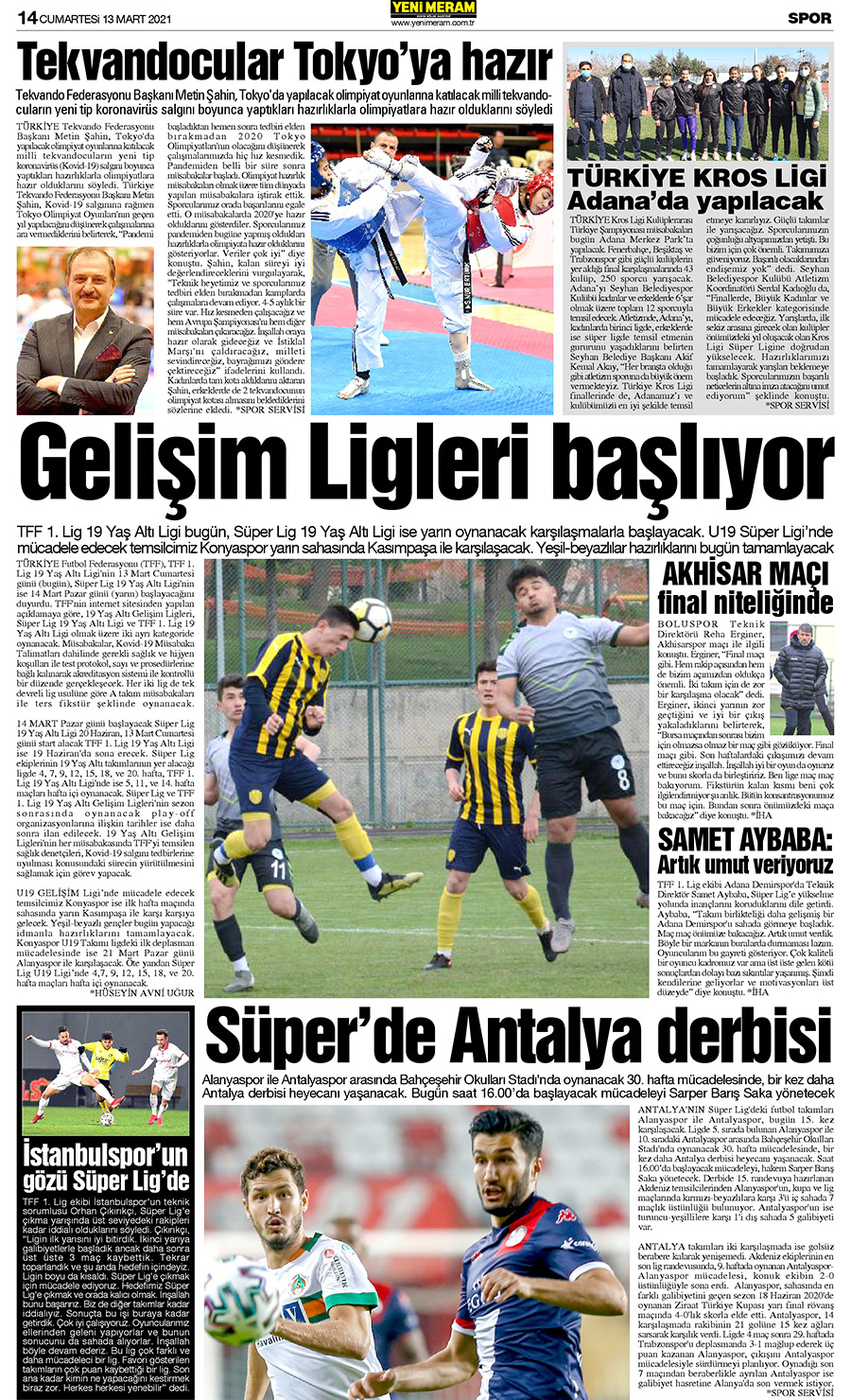 13 Mart 2021 Yeni Meram Gazetesi