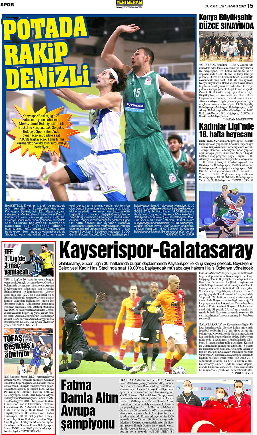 13 Mart 2021 Yeni Meram Gazetesi