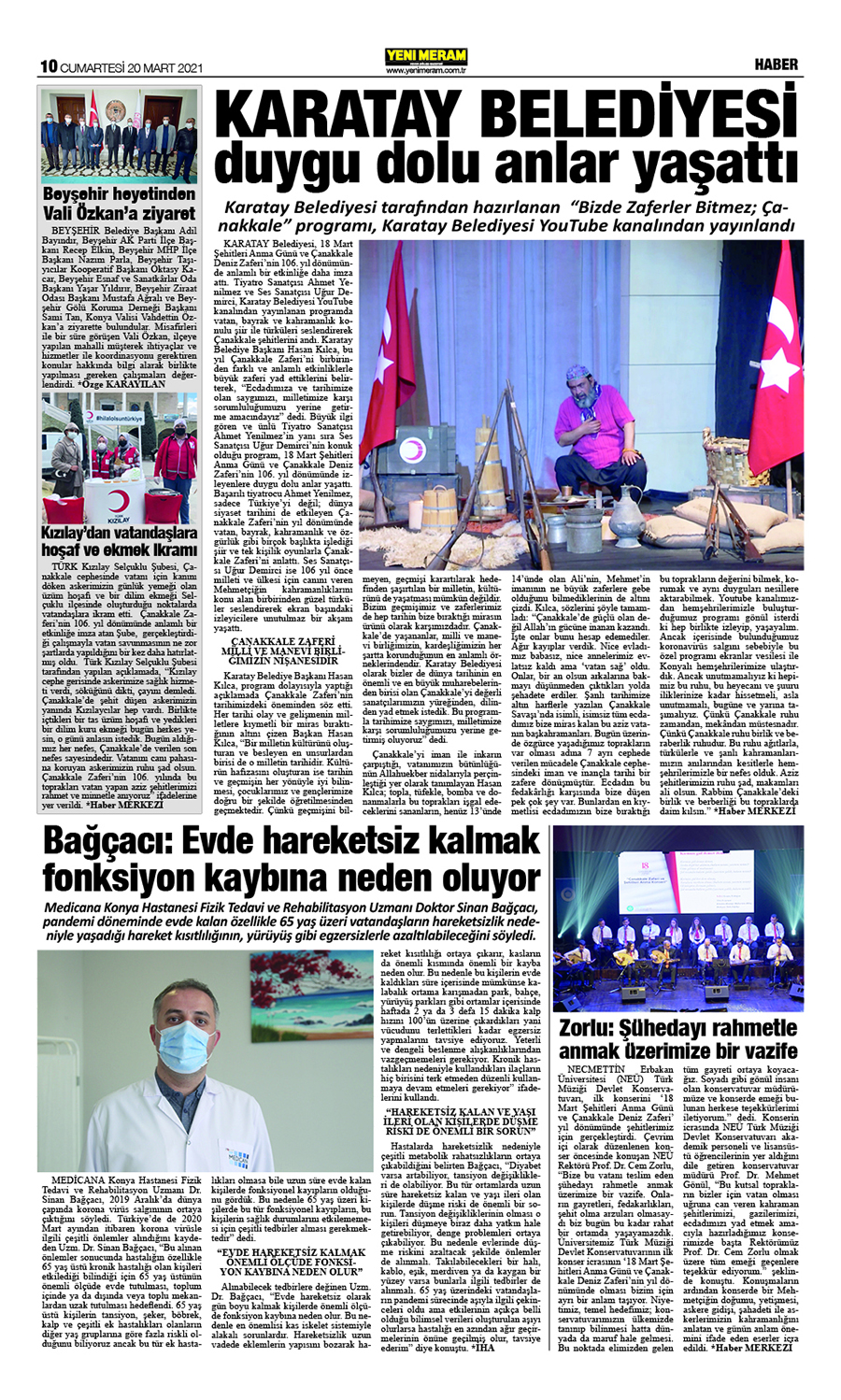 20 Mart 2021 Yeni Meram Gazetesi