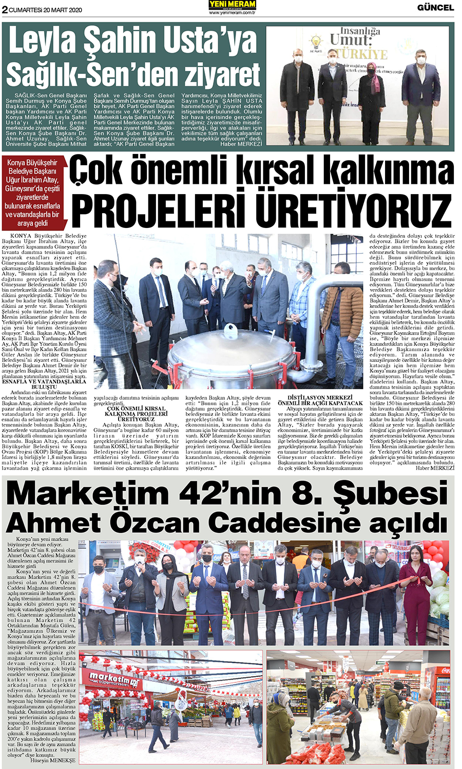 20 Mart 2021 Yeni Meram Gazetesi