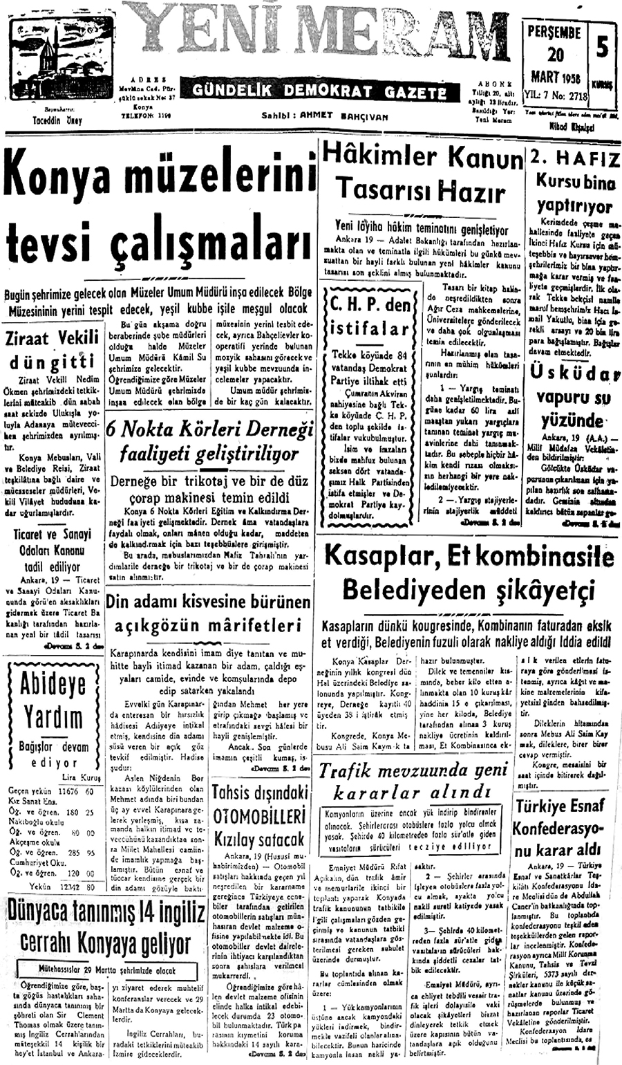 20 Mart 2021 Yeni Meram Gazetesi