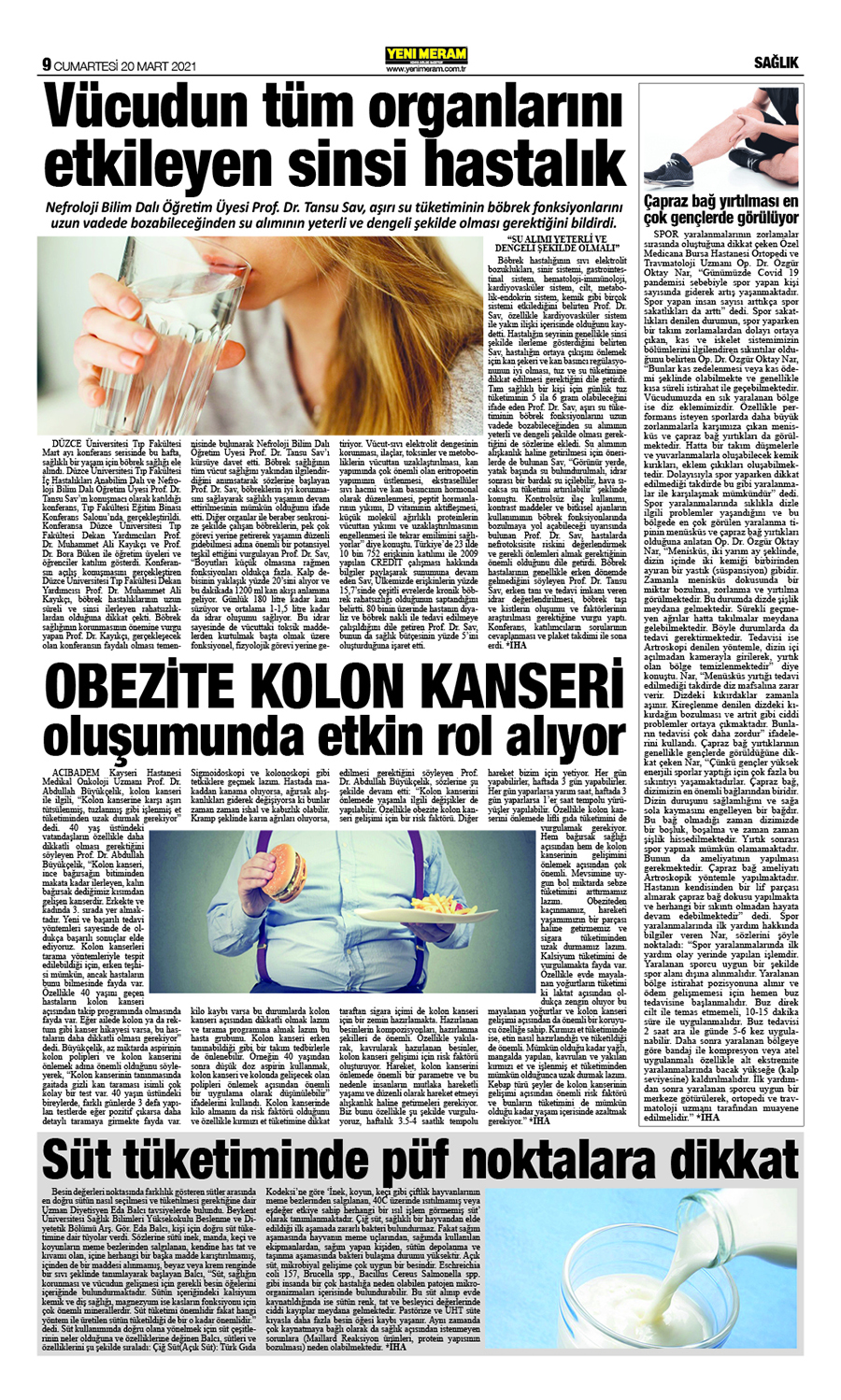 20 Mart 2021 Yeni Meram Gazetesi