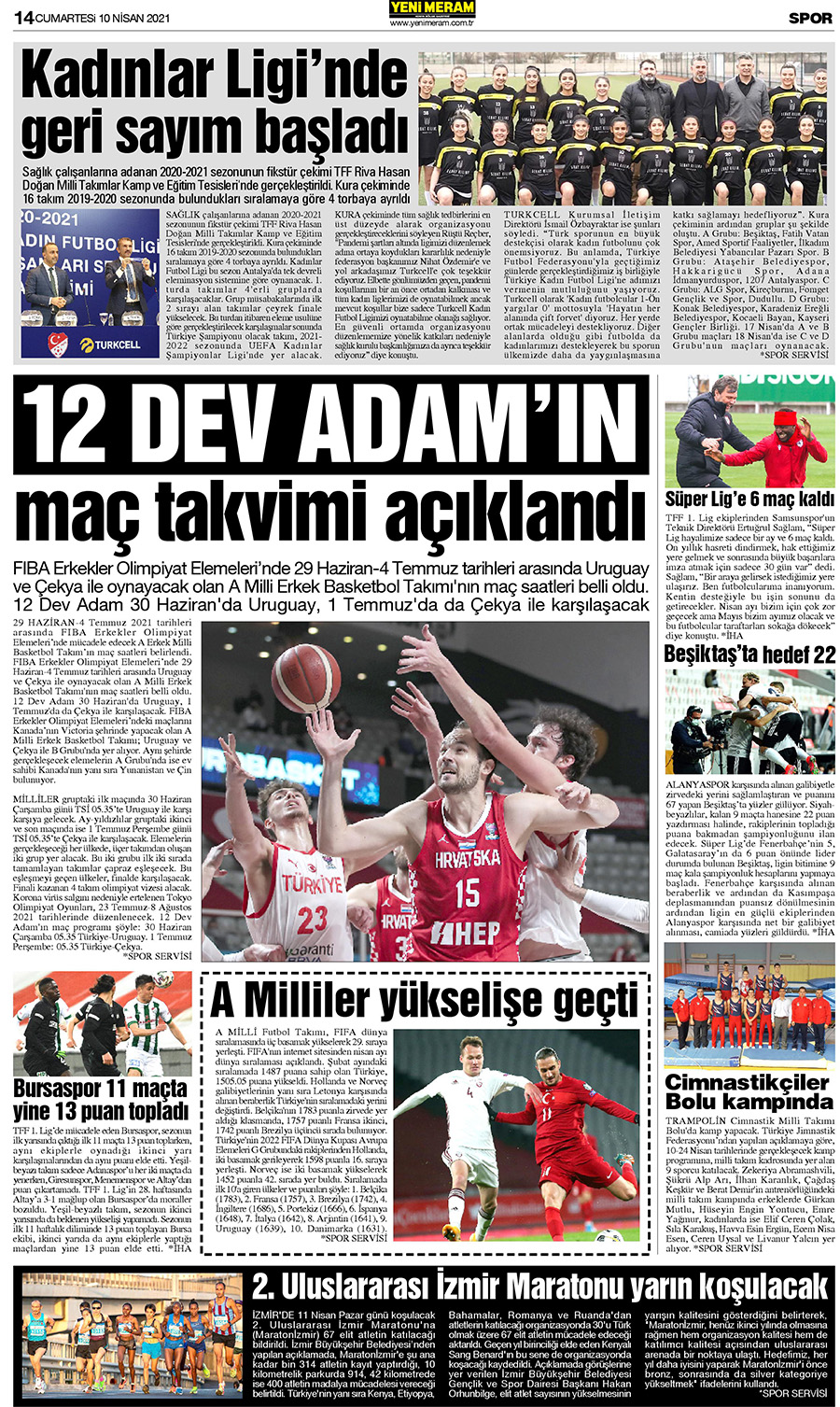 10 Nisan 2021 Yeni Meram Gazetesi