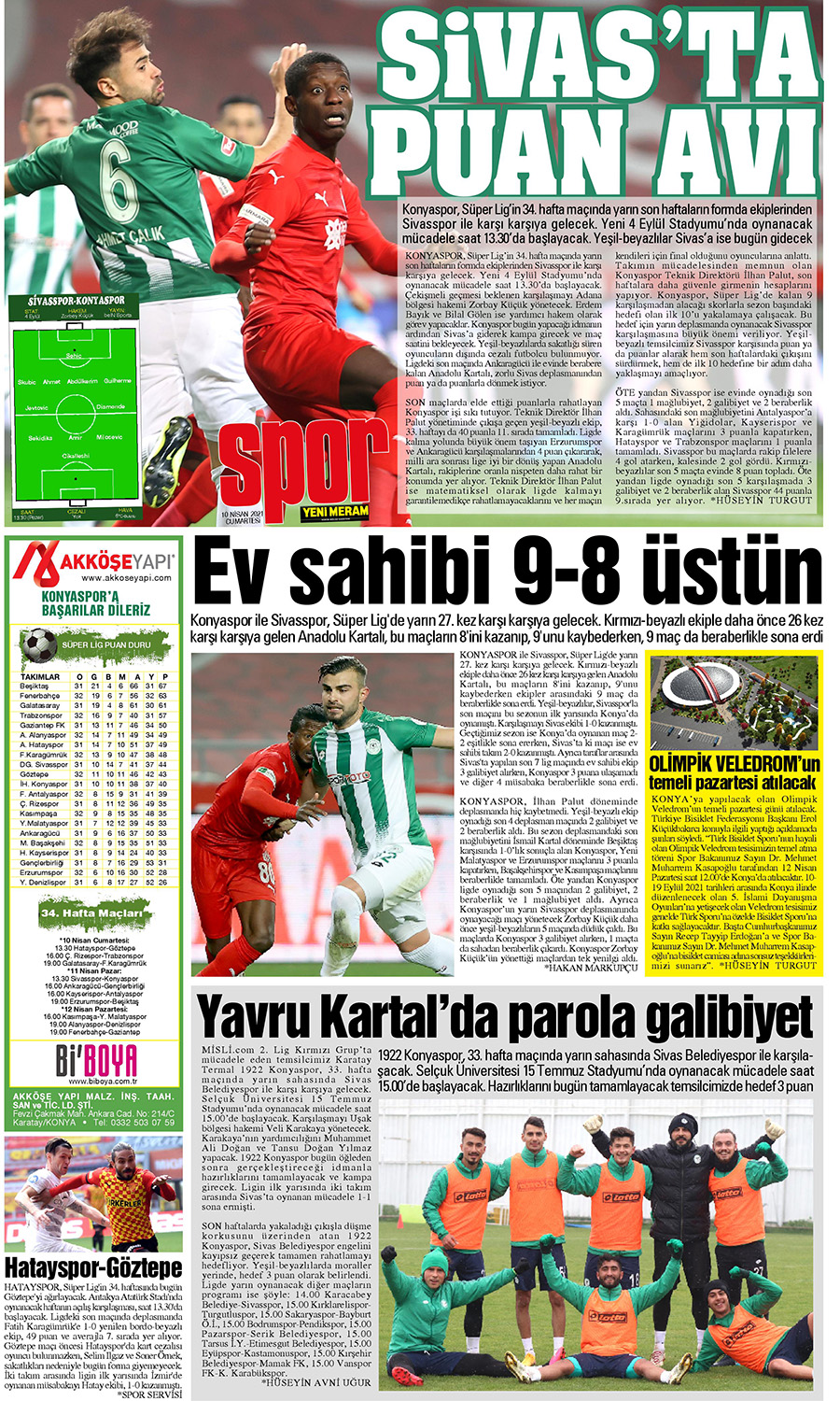 10 Nisan 2021 Yeni Meram Gazetesi