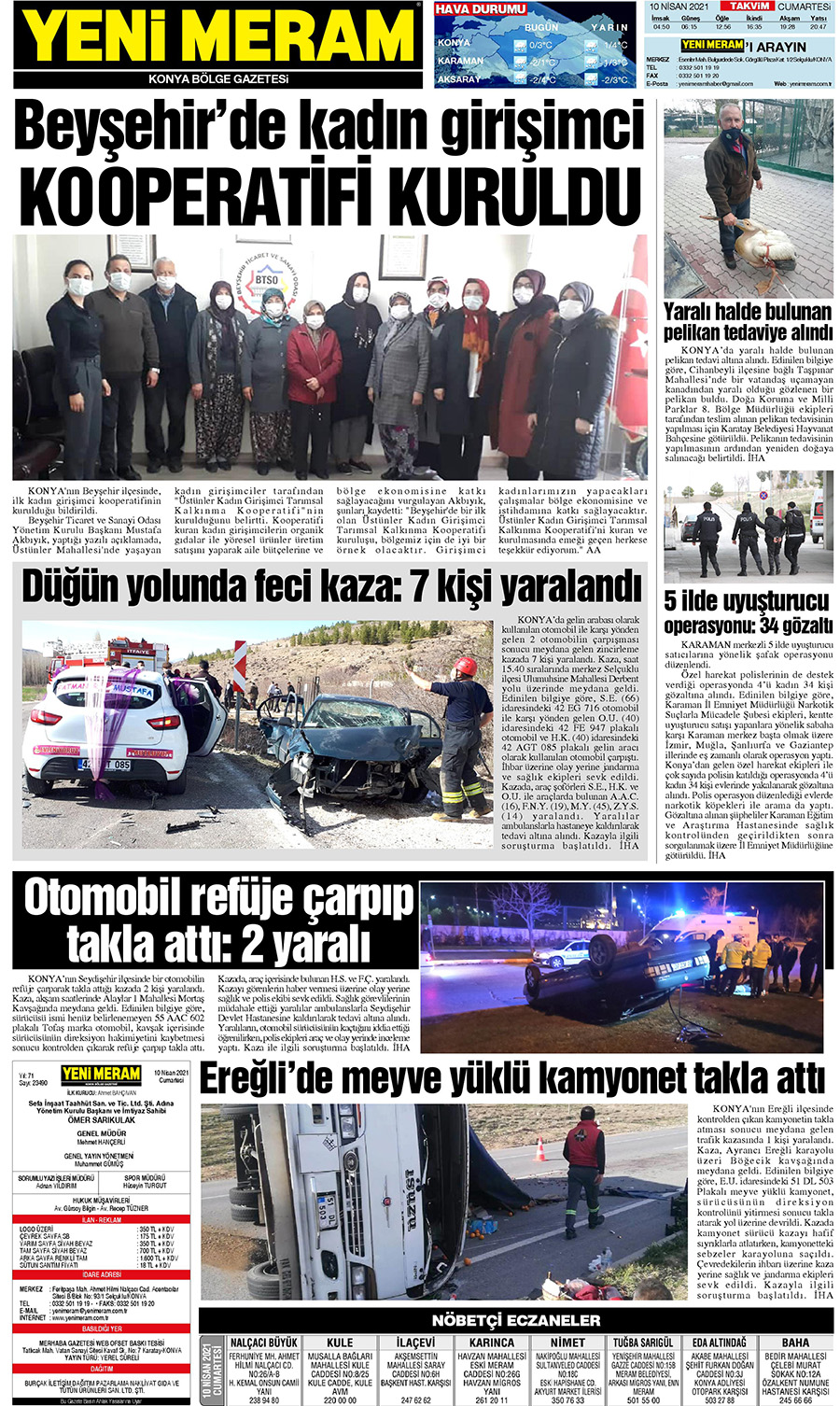 10 Nisan 2021 Yeni Meram Gazetesi