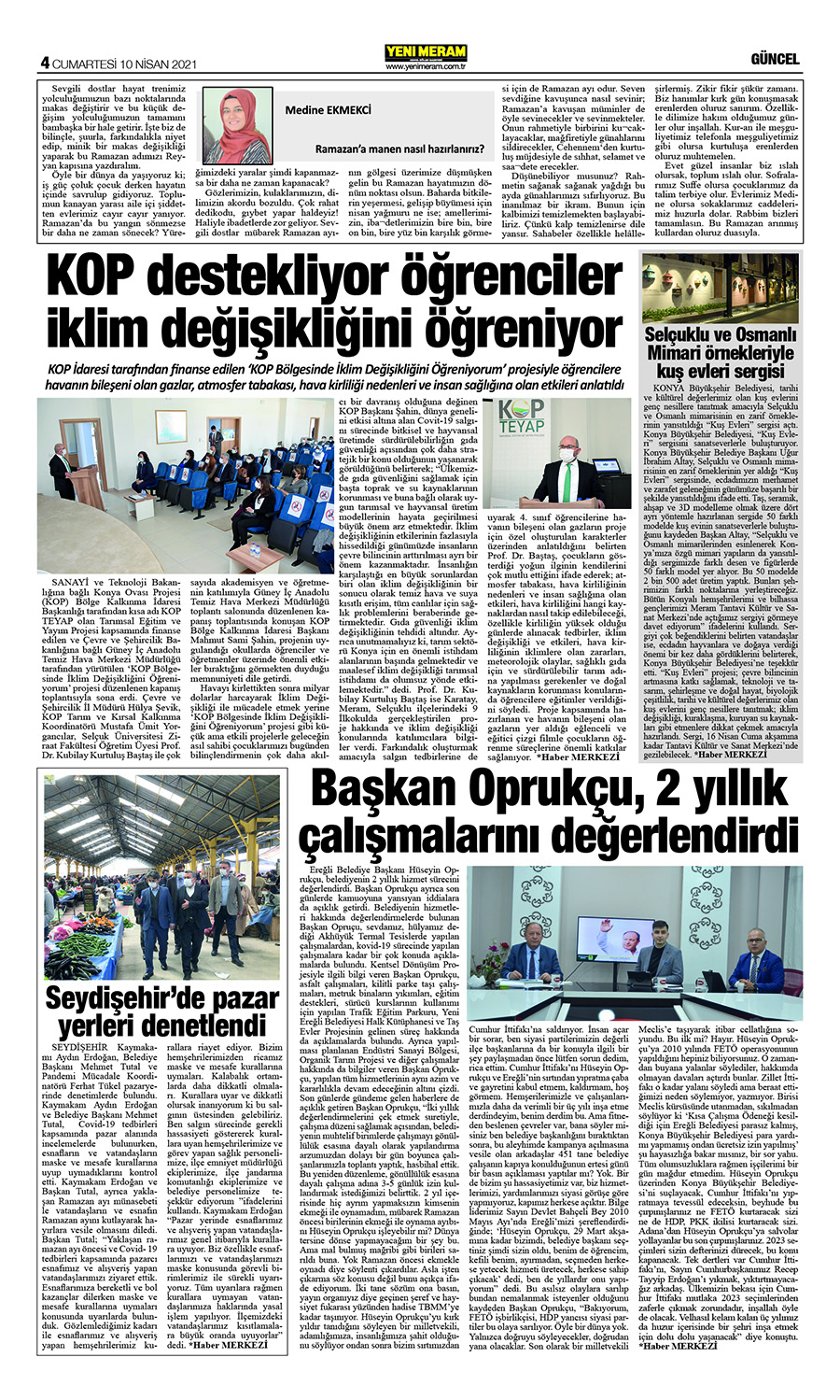 10 Nisan 2021 Yeni Meram Gazetesi