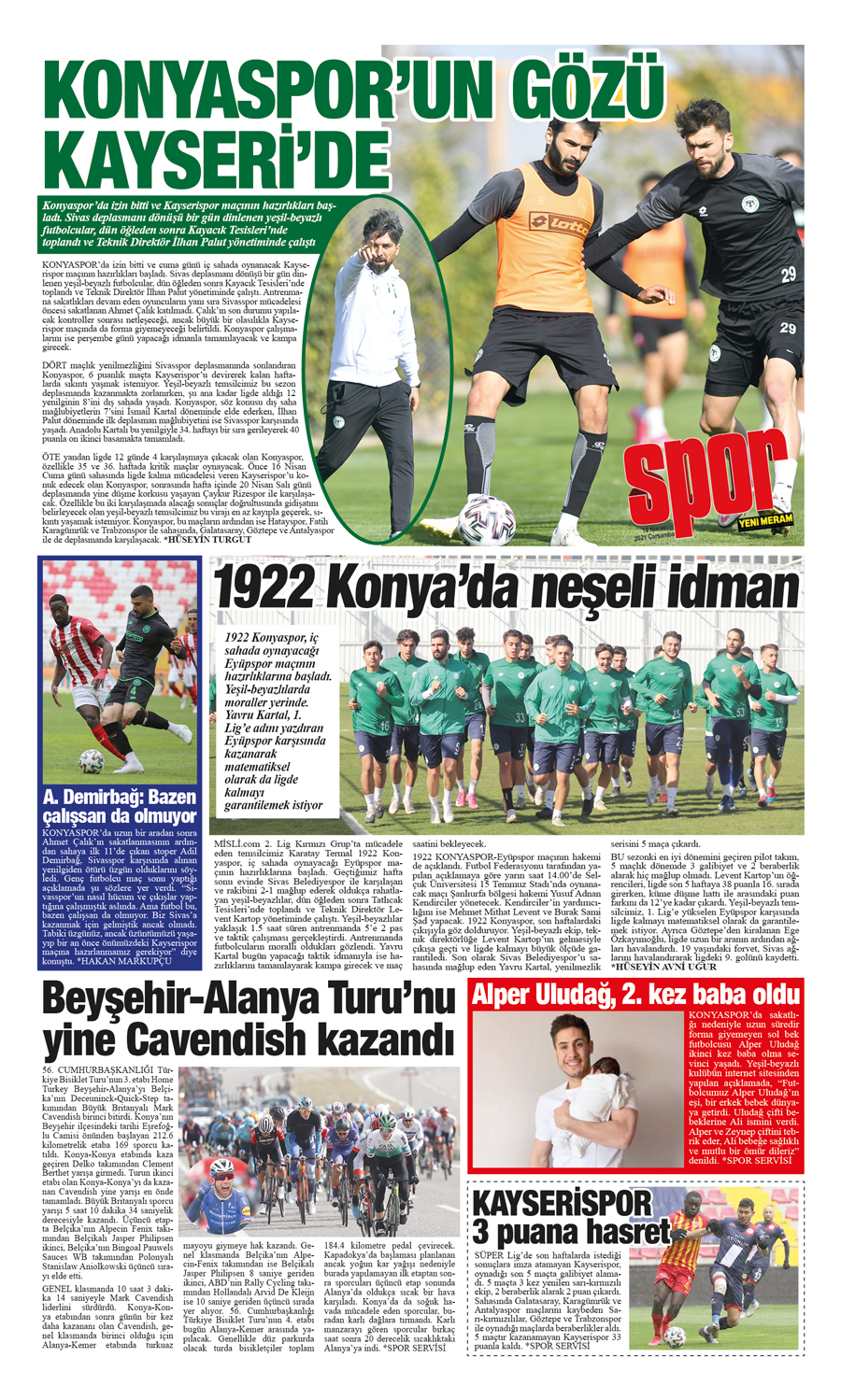 14 Nisan 2021 Yeni Meram Gazetesi