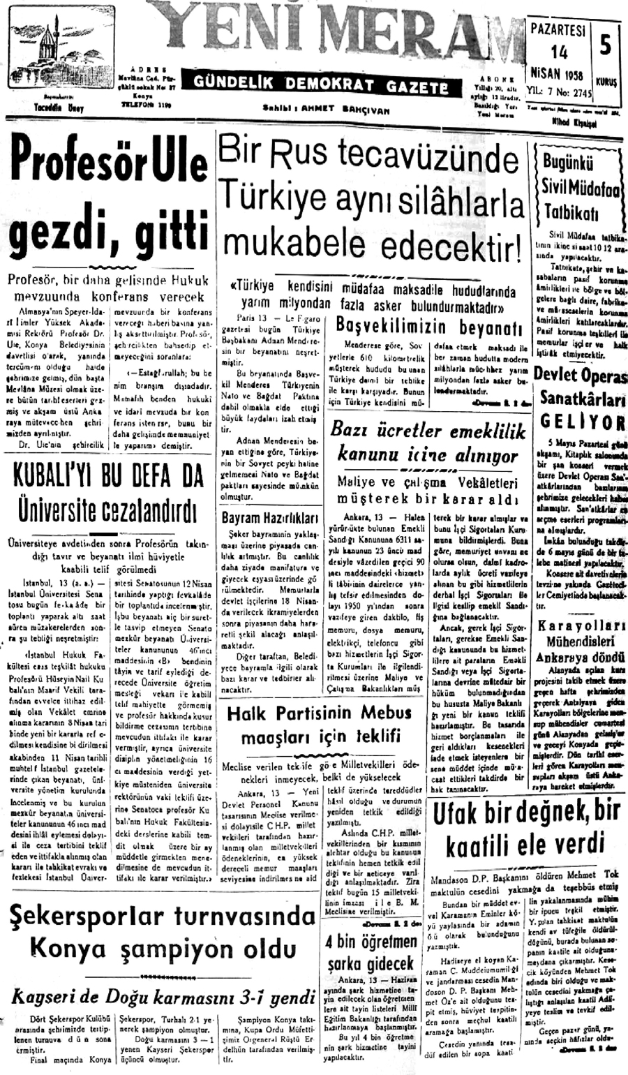 14 Nisan 2021 Yeni Meram Gazetesi