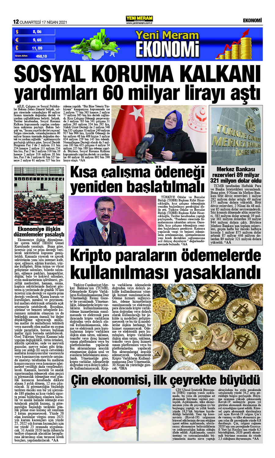 17 Nisan 2021 Yeni Meram Gazetesi