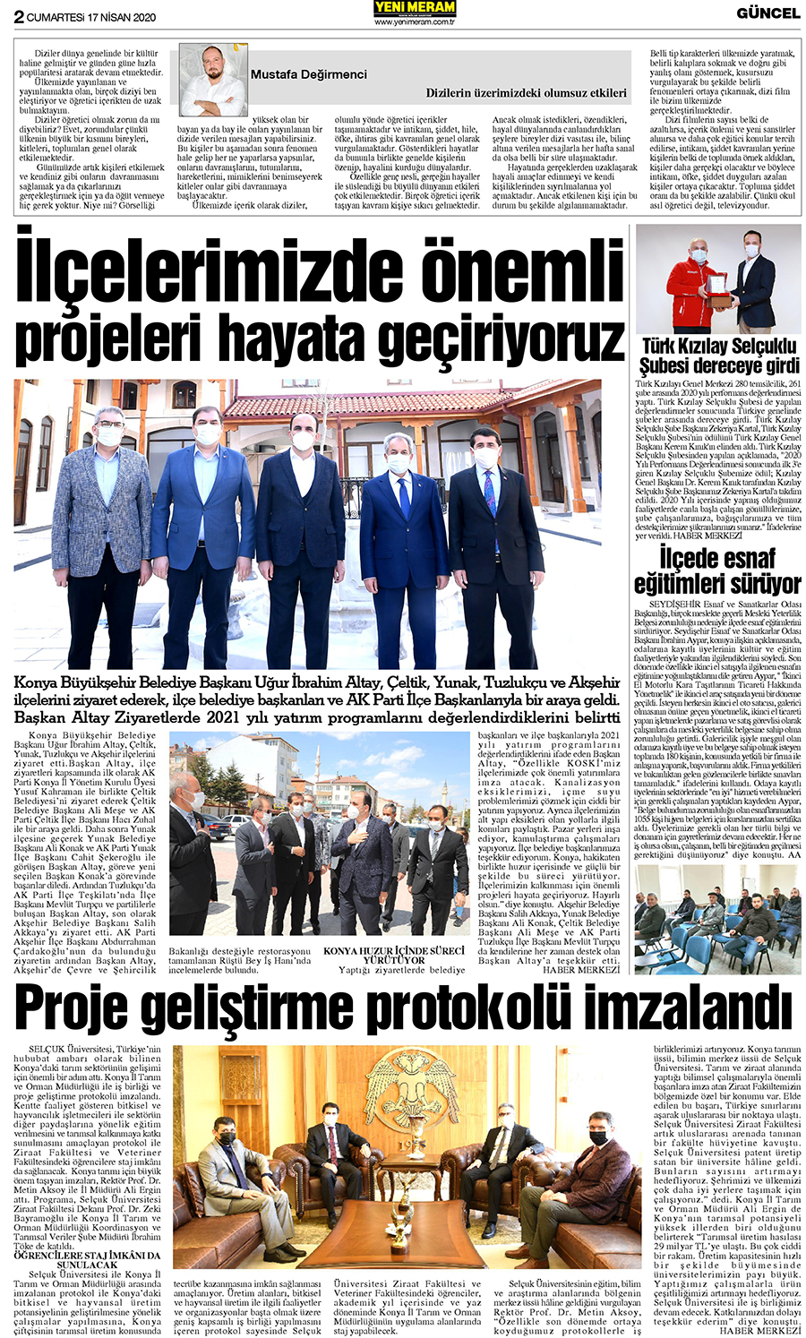 17 Nisan 2021 Yeni Meram Gazetesi