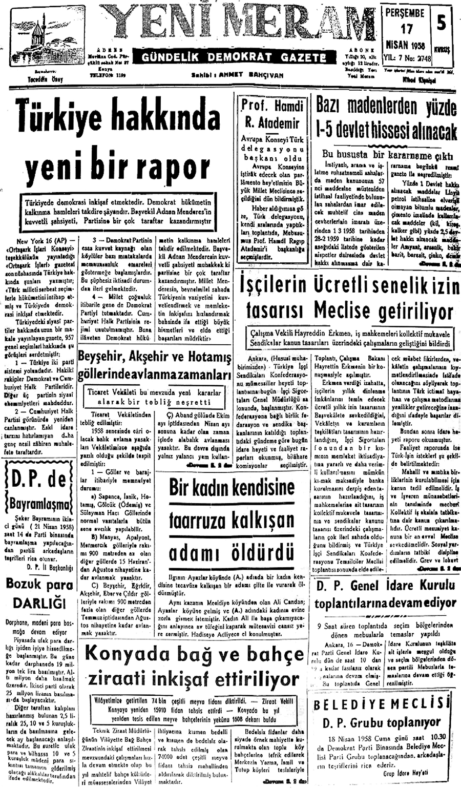 17 Nisan 2021 Yeni Meram Gazetesi