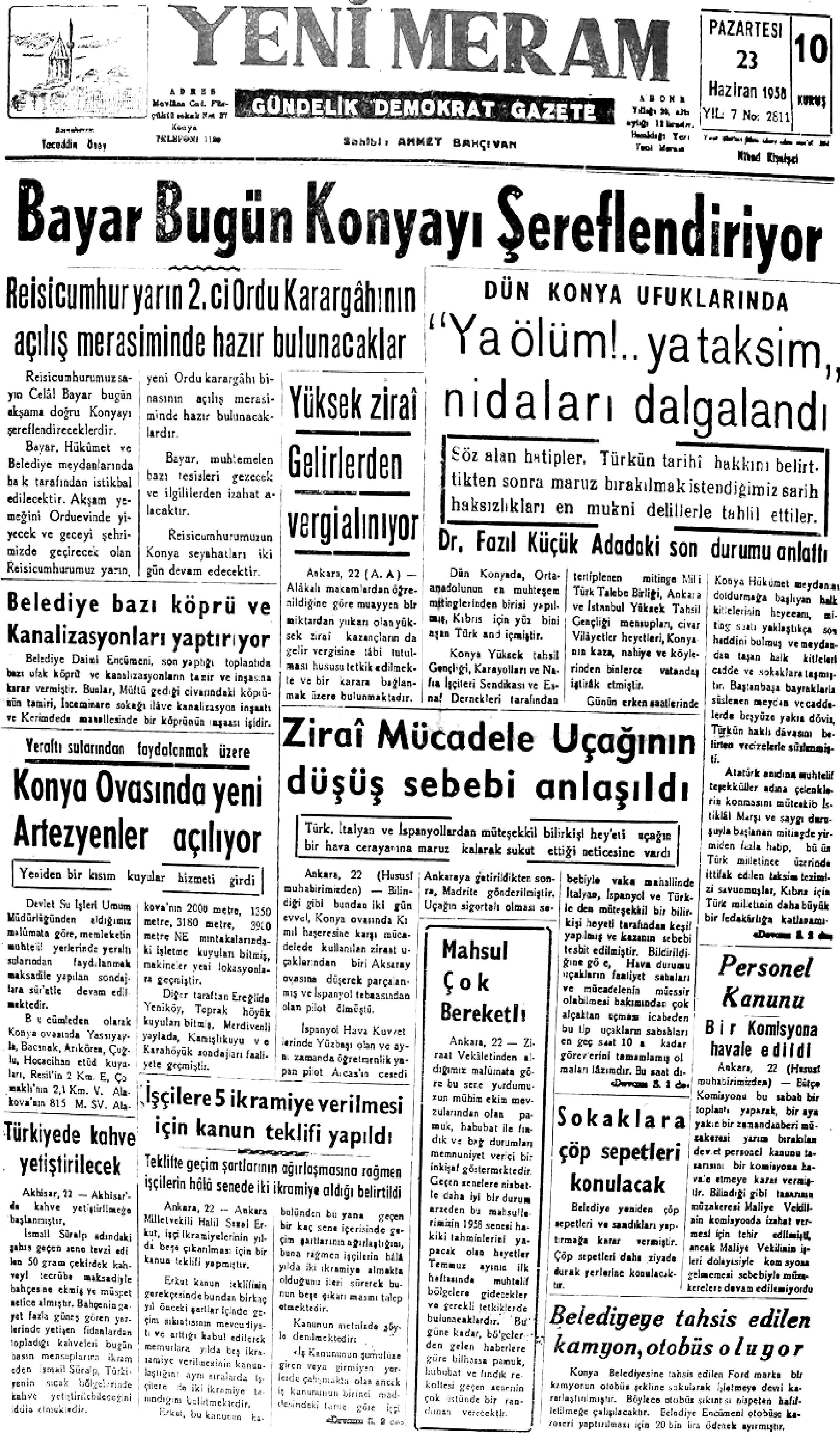 23 Haziran 2021 Yeni Meram Gazetesi