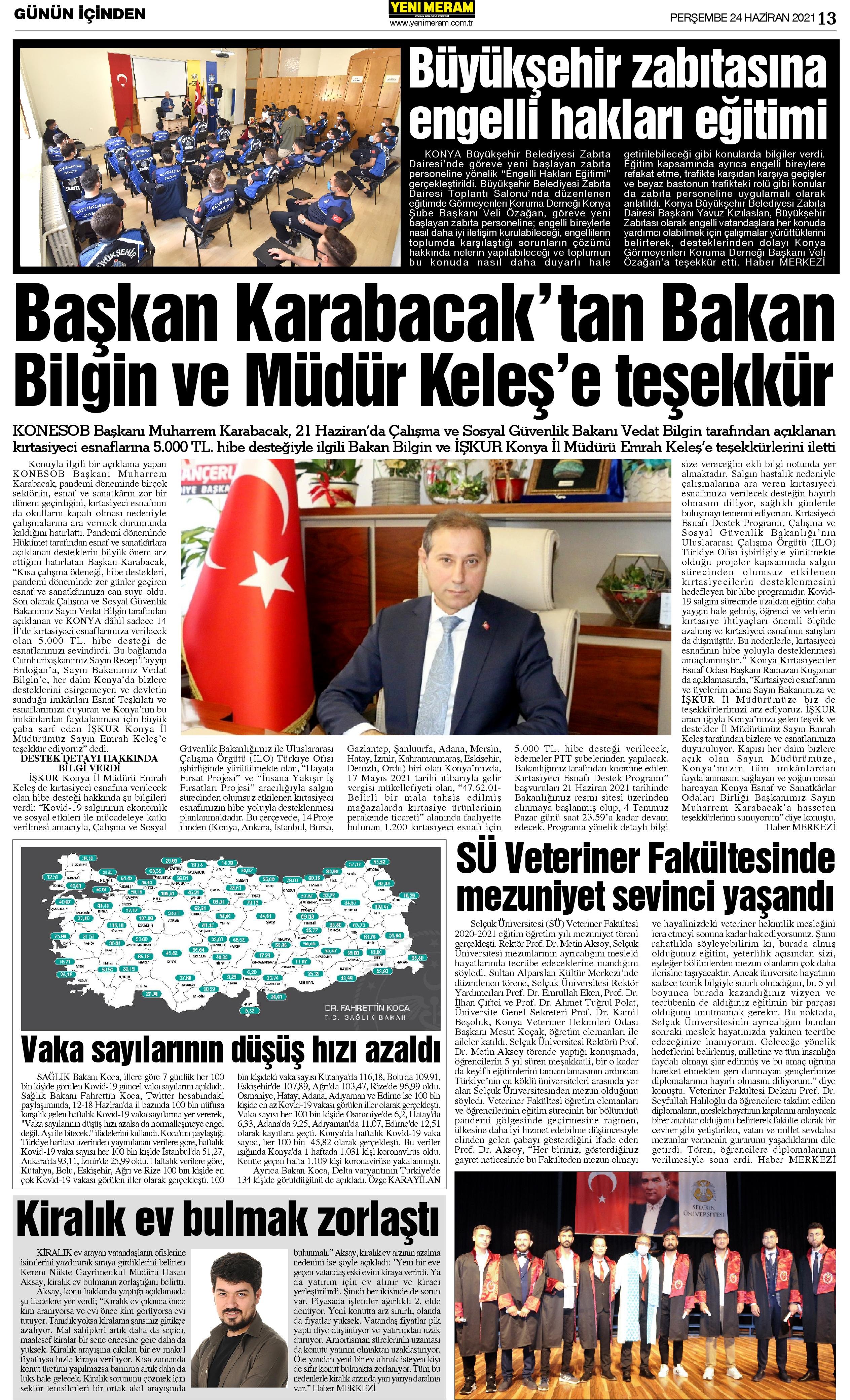 24 Haziran 2021 Yeni Meram Gazetesi
