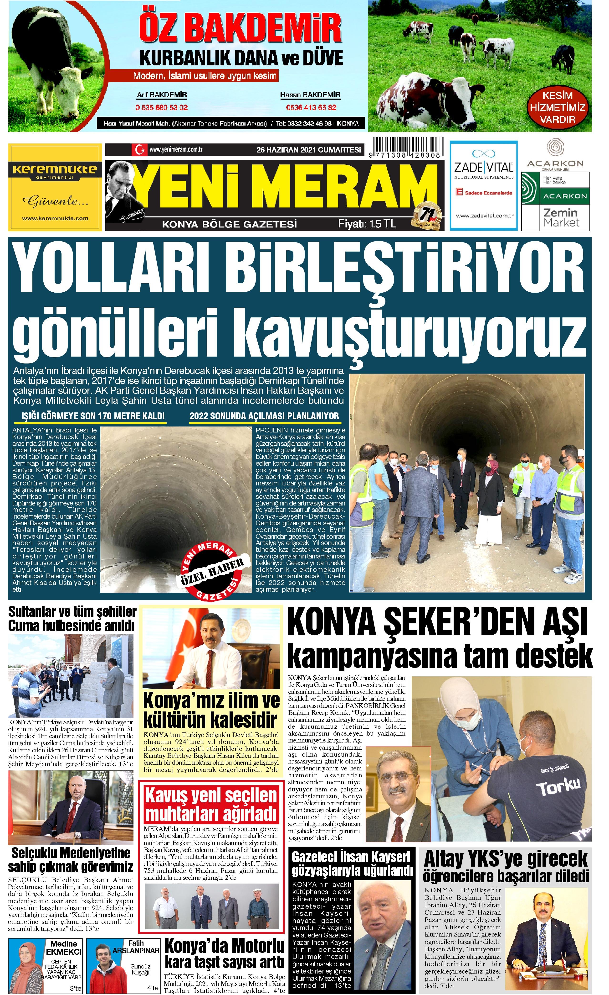 26 Haziran2021 Yeni Meram Gazetesi
