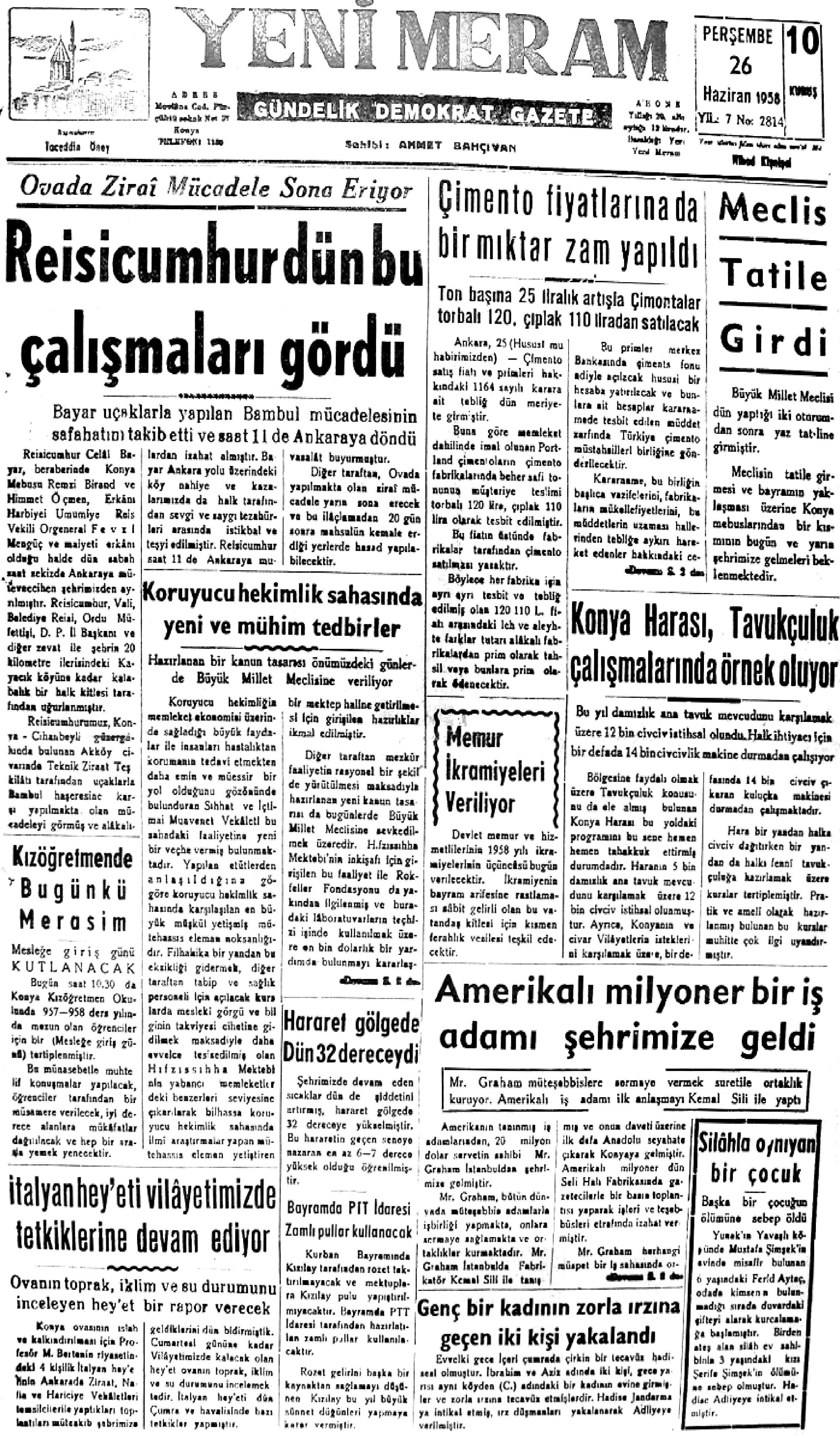 26 Haziran2021 Yeni Meram Gazetesi
