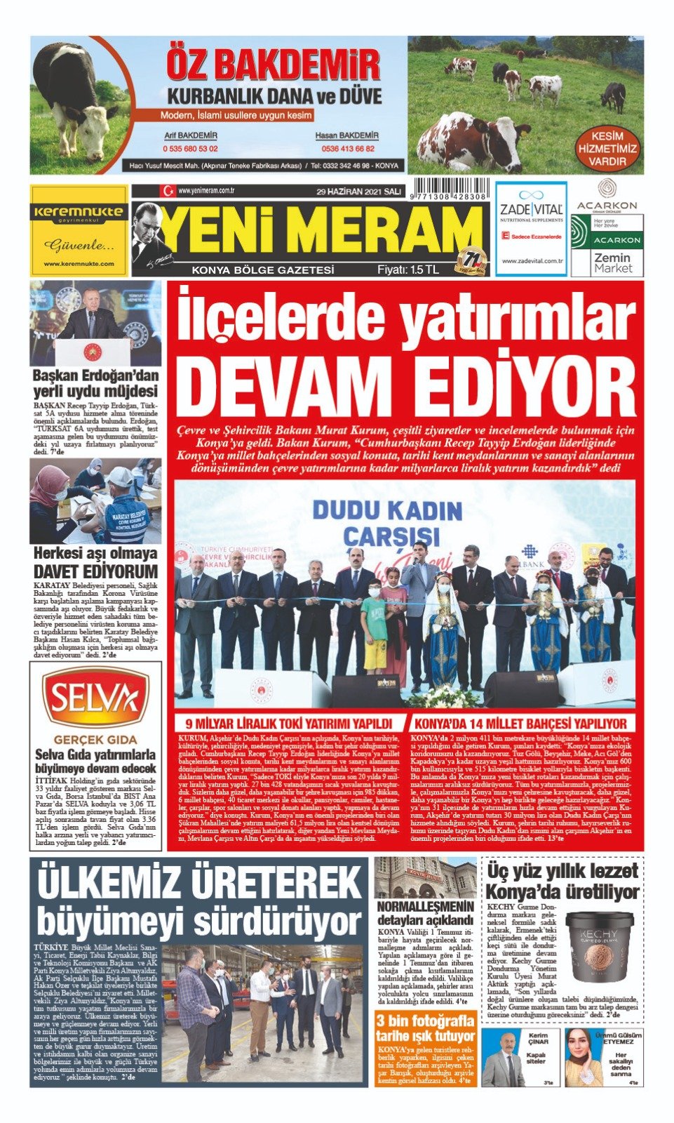 29 Haziran 2021 Yeni Meram Gazetesi