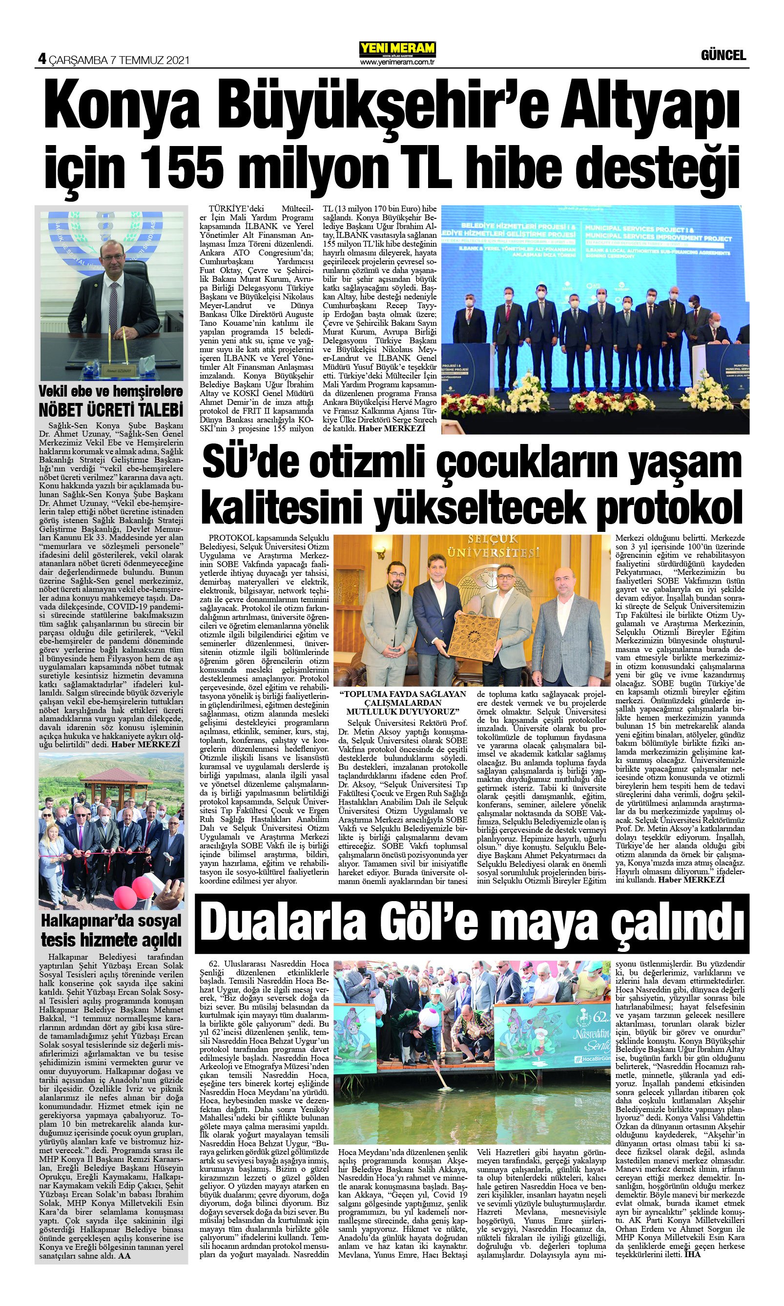 7 Temmuz 2021 Yeni Meram Gazetesi