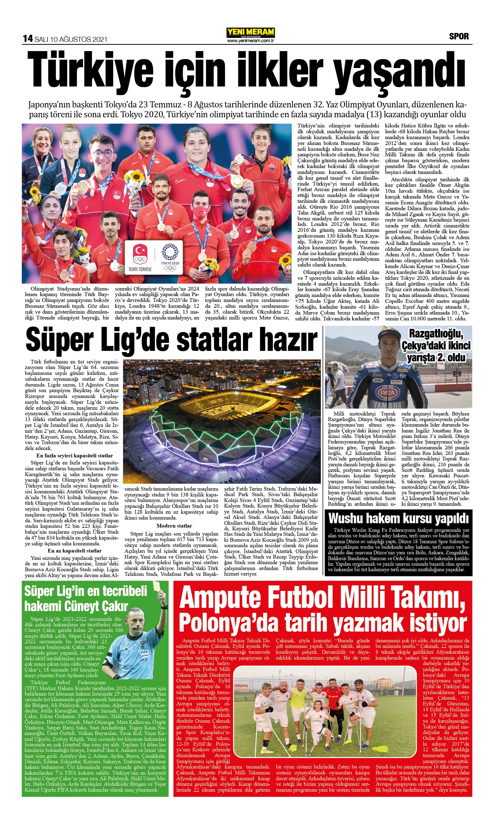 10 Ağustos 2021 Yeni Meram Gazetesi
