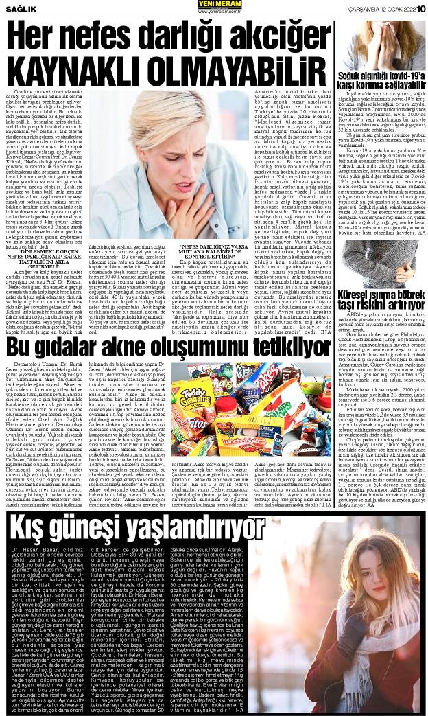 12 Ocak 2022 Yeni Meram Gazetesi
