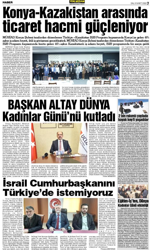 8 Mart 2022 Yeni Meram Gazetesi