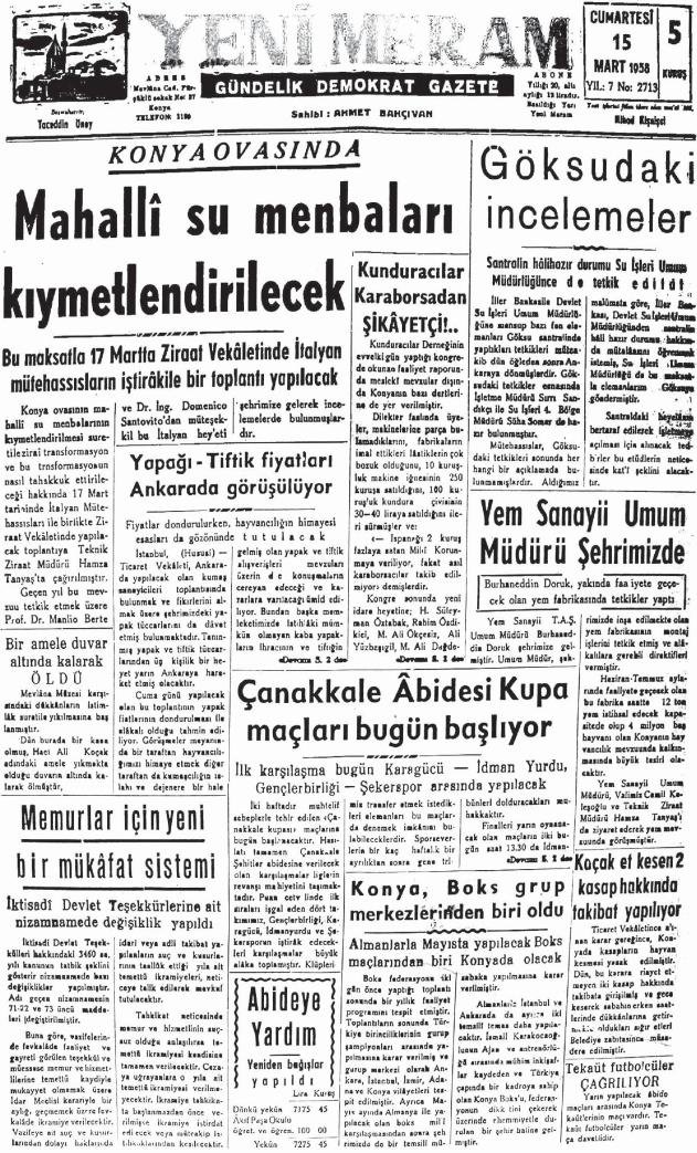 15 Mart 2022 Yeni Meram Gazetesi
