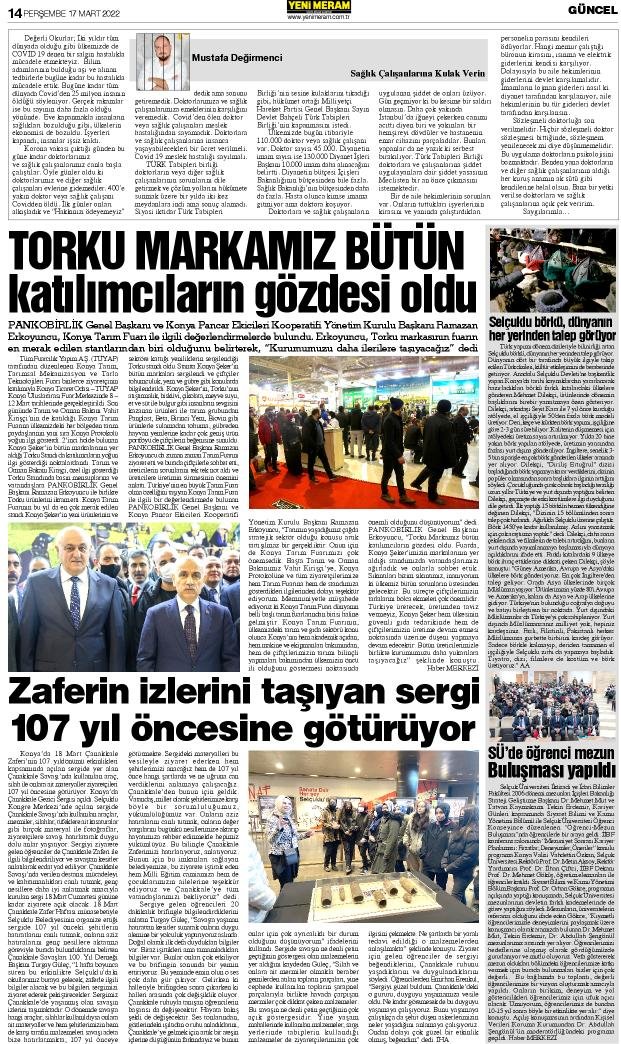 17 Mart 2022 Yeni Meram Gazetesi
