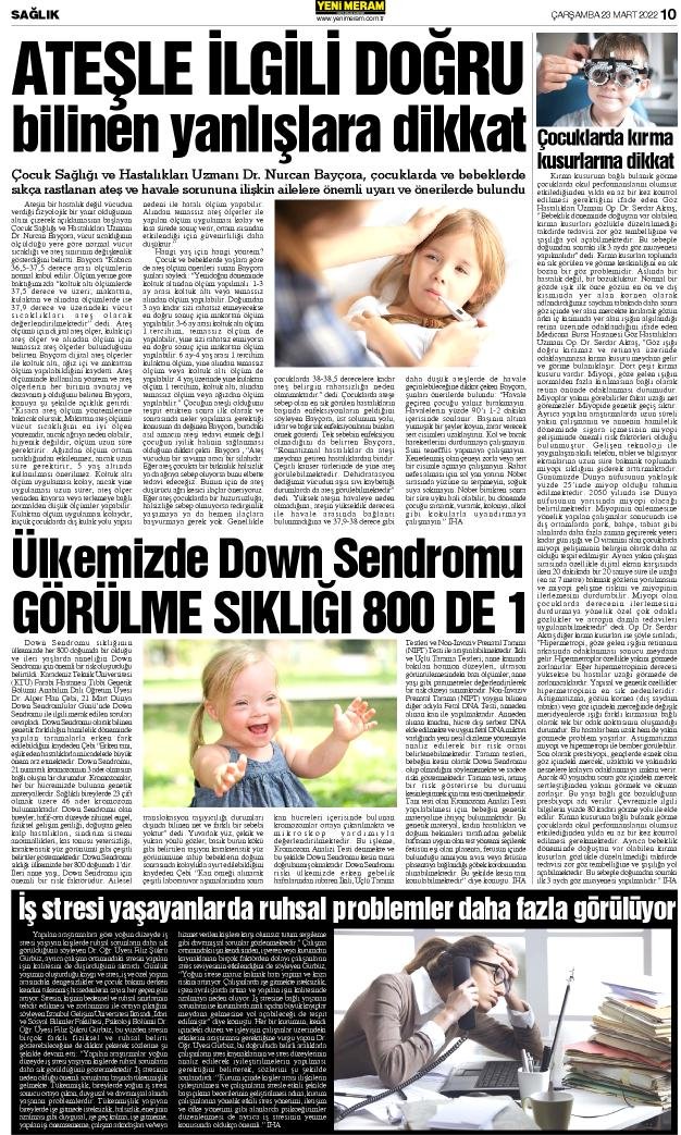 23 Mart 2022 Yeni Meram Gazetesi
