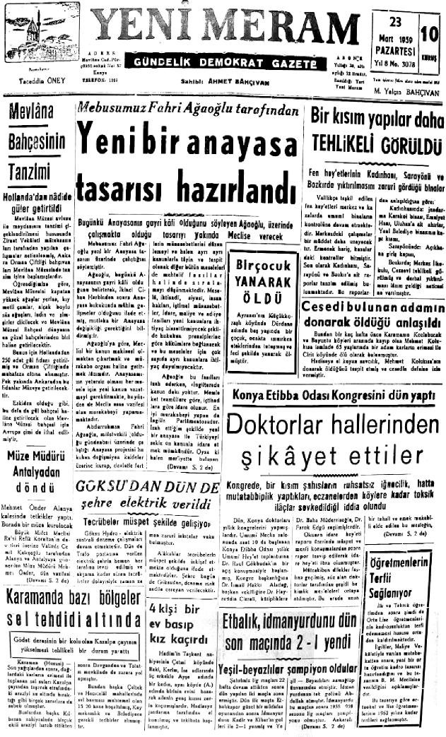 23 Mart 2022 Yeni Meram Gazetesi
