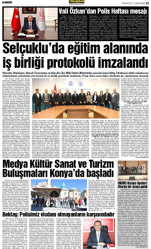 11 Nisan 2022 Yeni Meram Gazetesi
