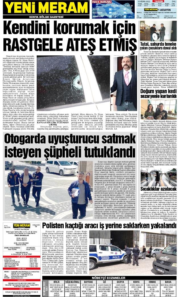 12 Nisan 2022 Yeni Meram Gazetesi
