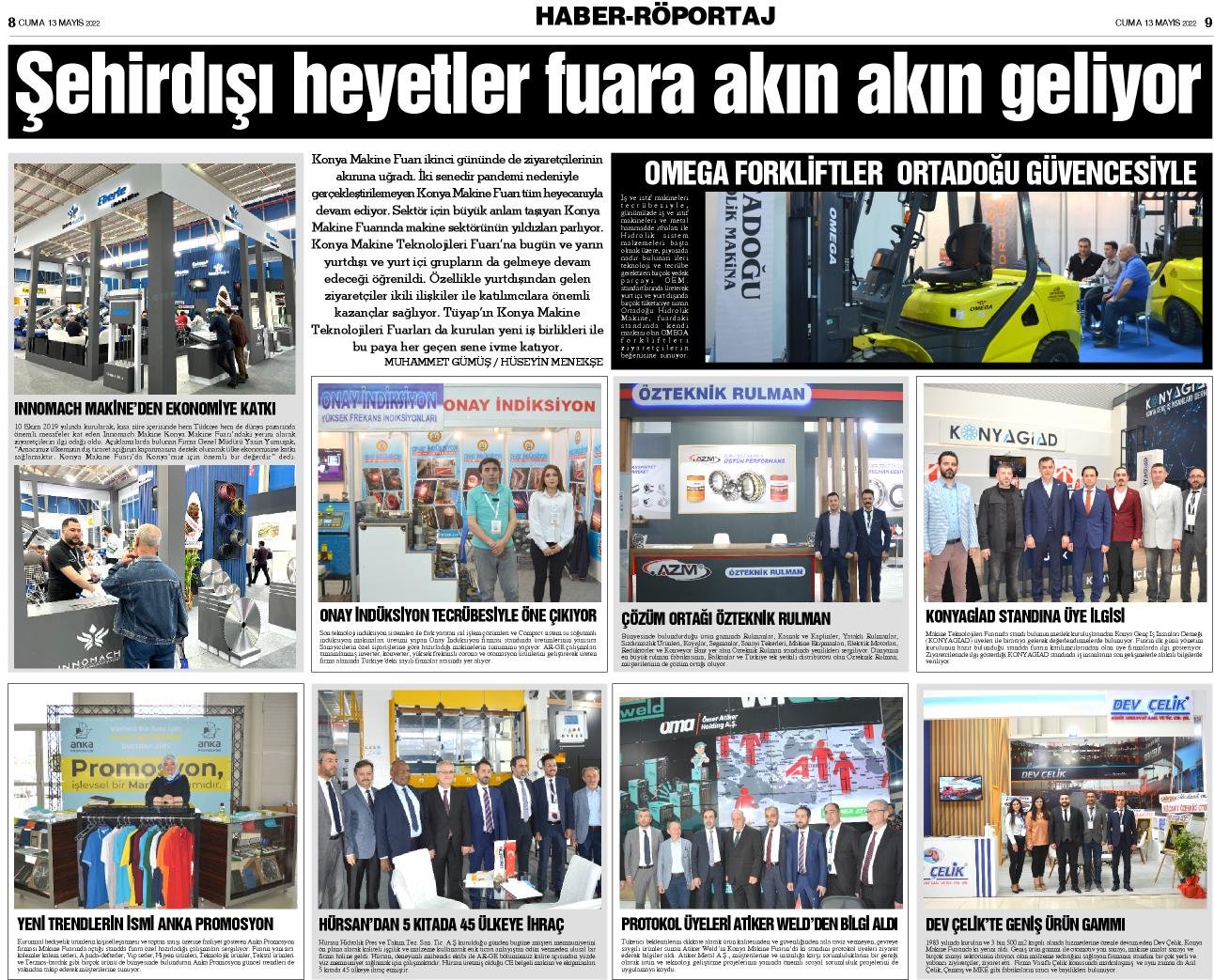 13 Mayıs 2022 Yeni Meram Gazetesi
