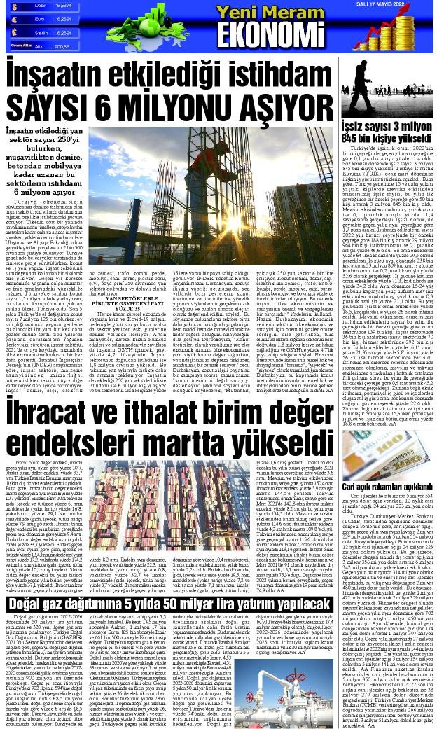 17 Mayıs 2022 Yeni Meram Gazetesi
