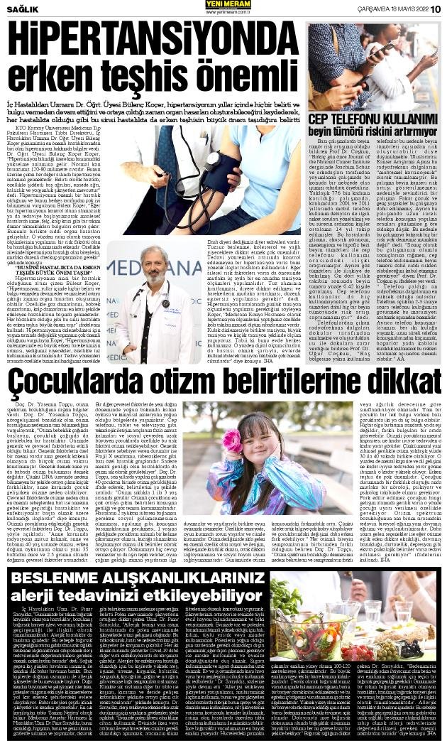 18 Mayıs 2022 Yeni Meram Gazetesi
